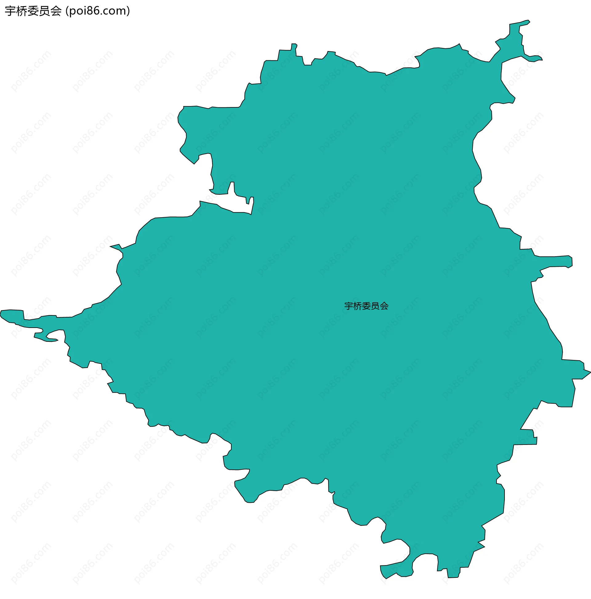 宇桥委员会边界地图