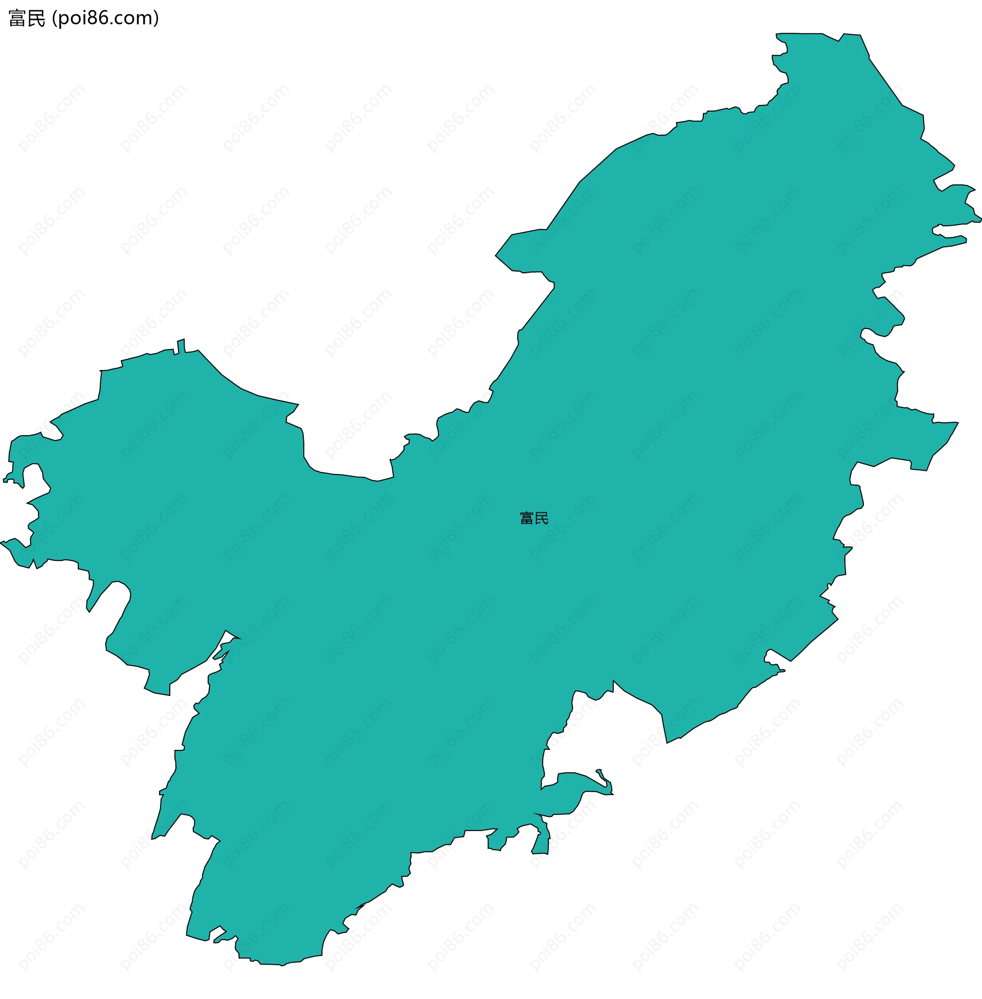 富民边界地图