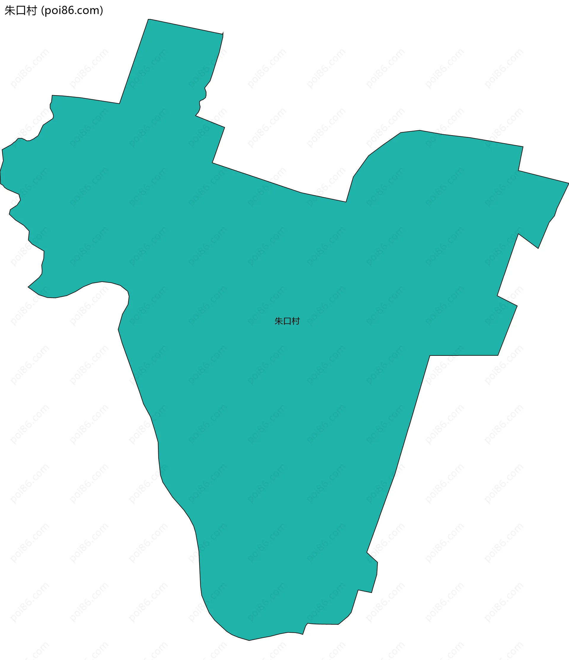 朱口村边界地图