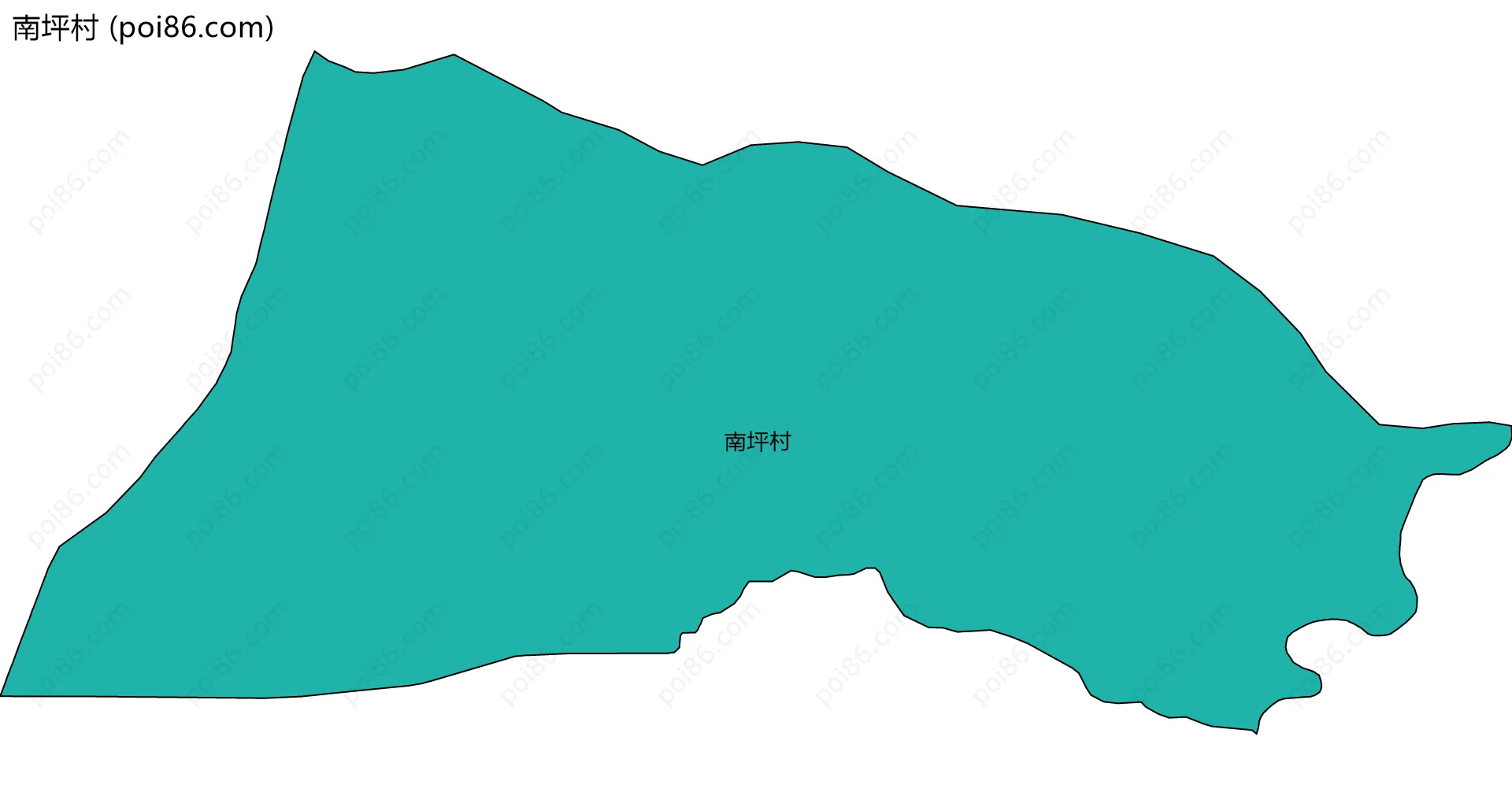 南坪村边界地图