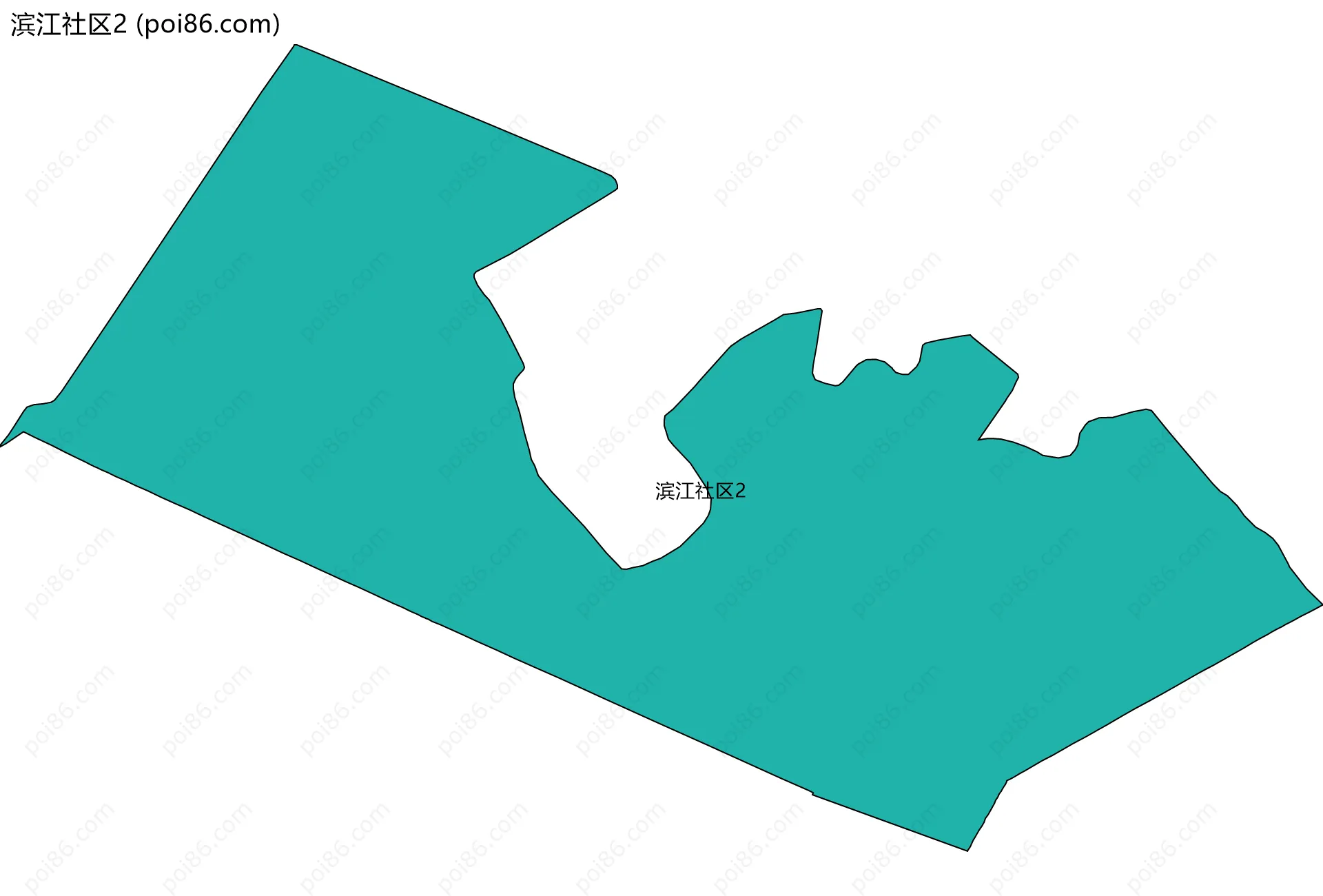 滨江社区2边界地图