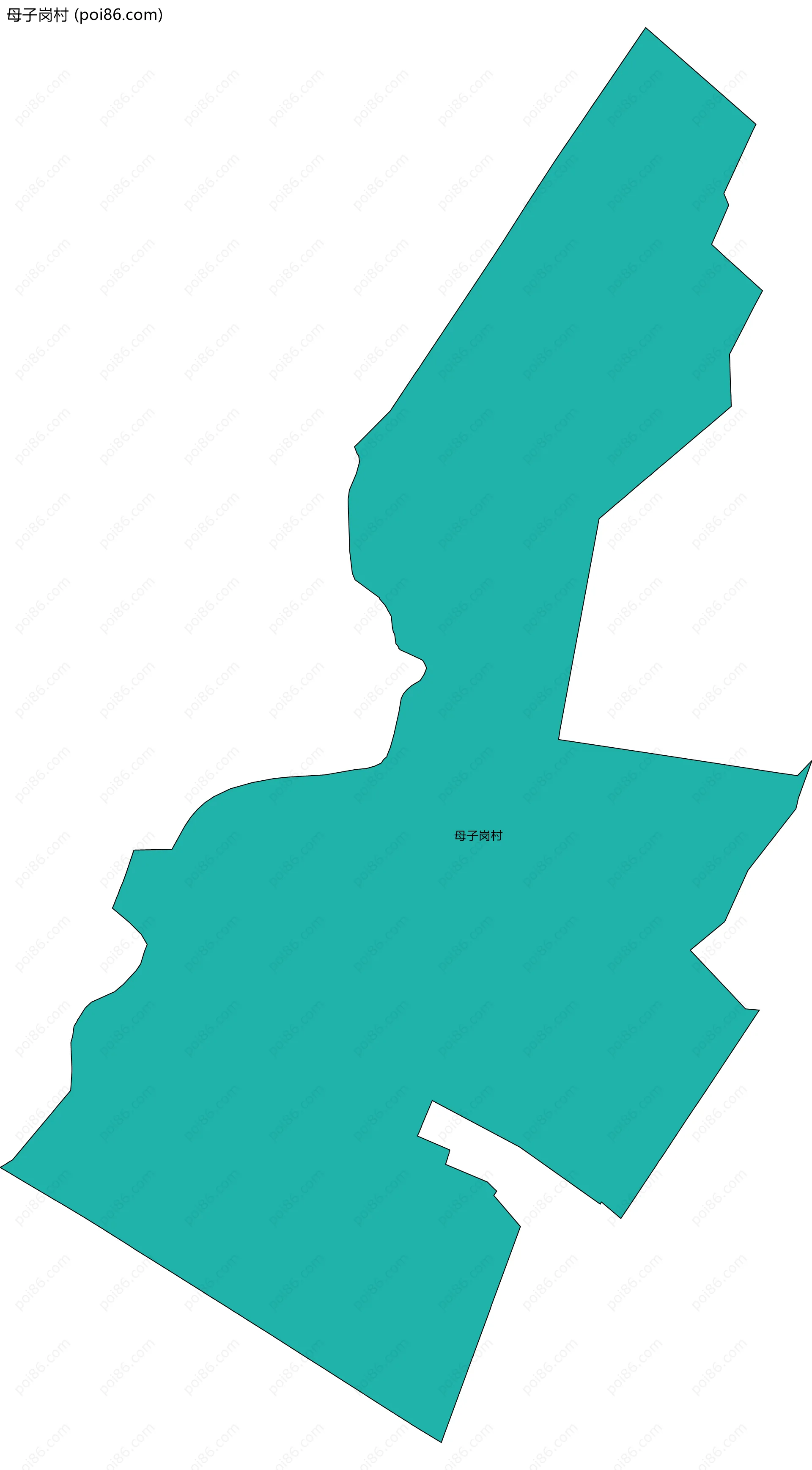 母子岗村边界地图