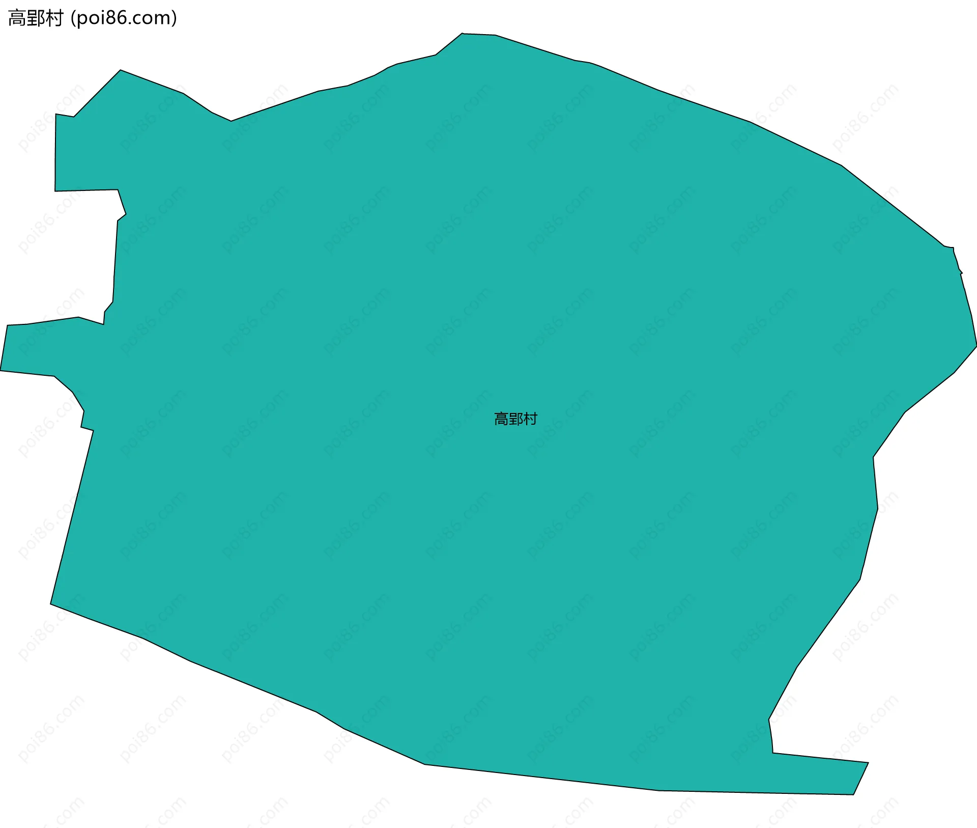 高郢村边界地图
