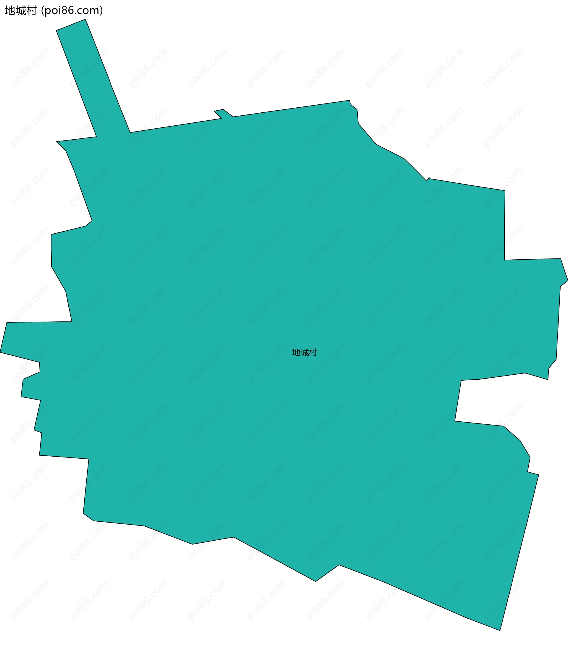 地城村边界地图