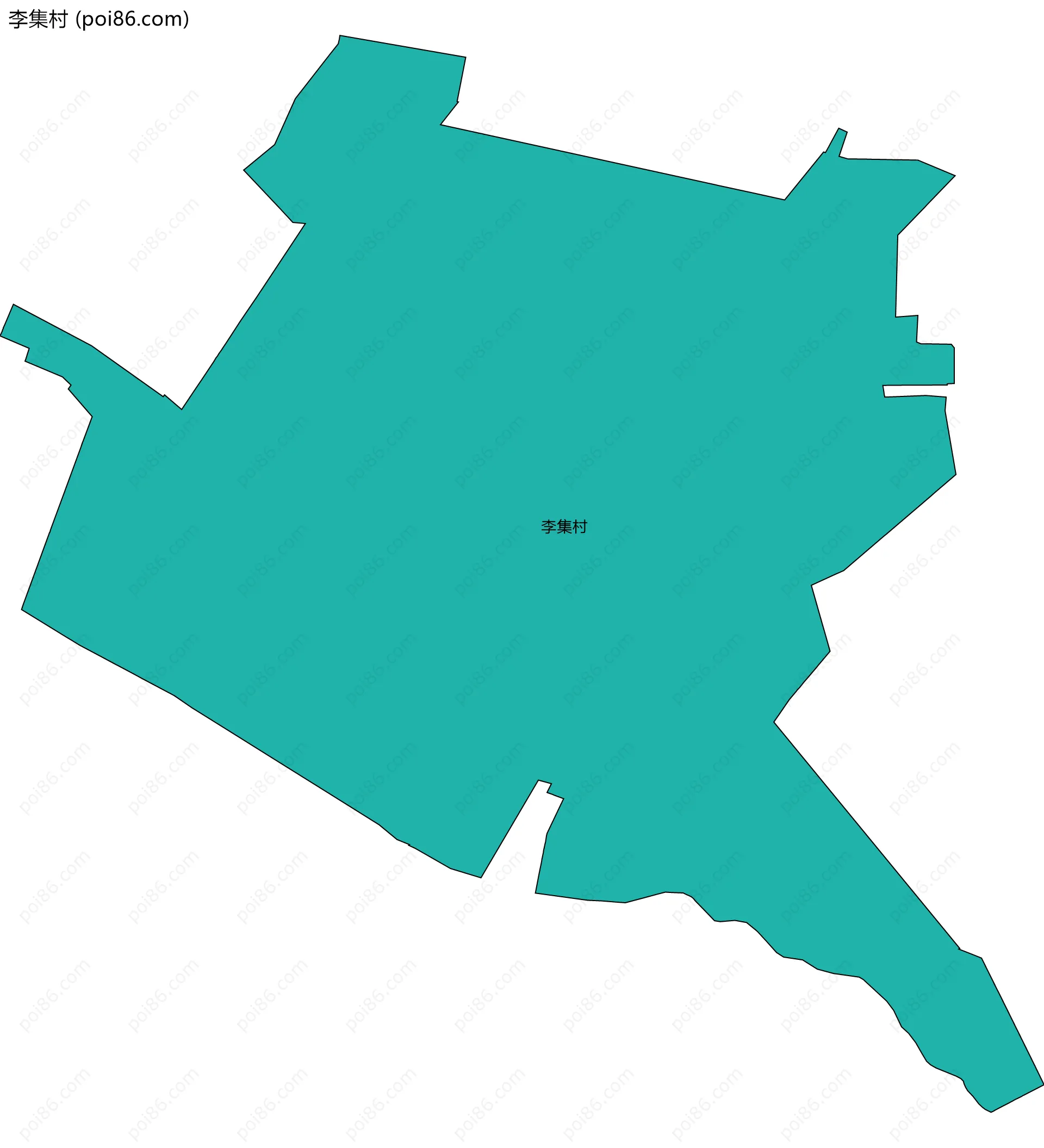 李集村边界地图