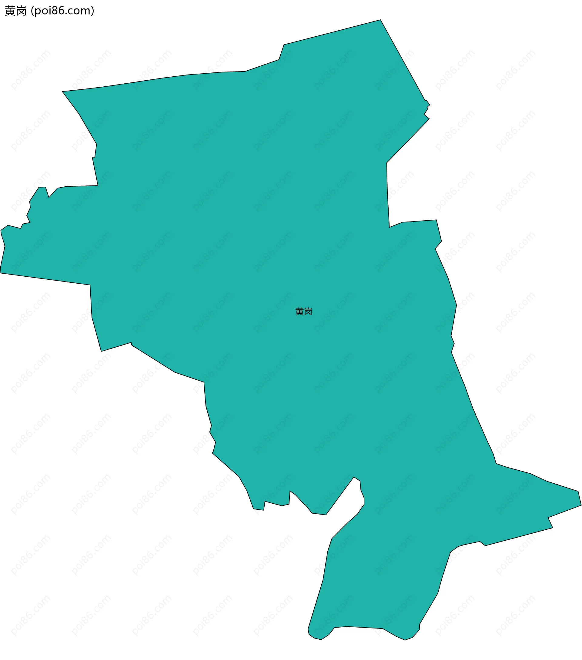 黄岗边界地图
