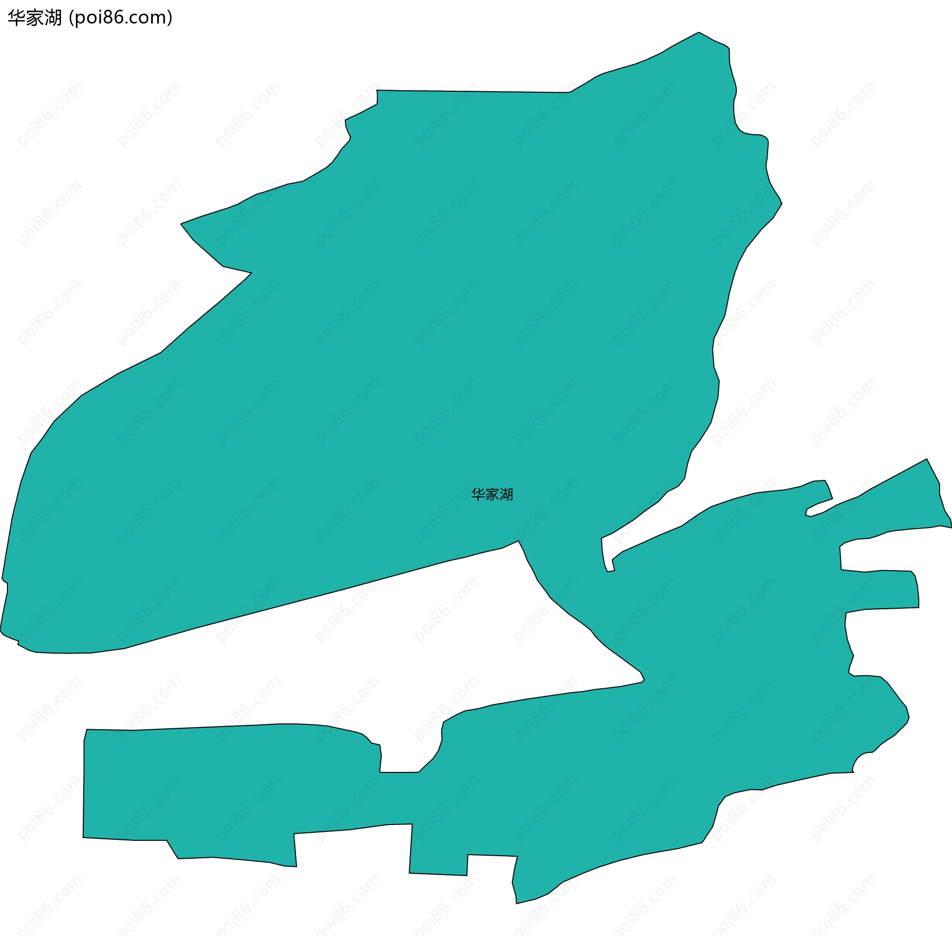 华家湖边界地图