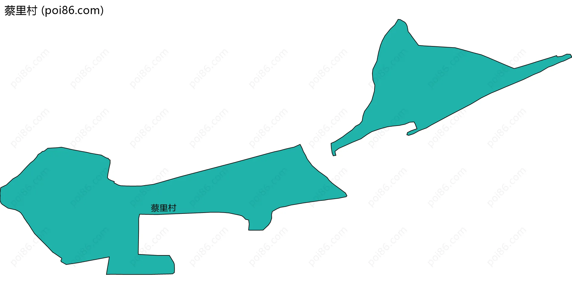 蔡里村边界地图