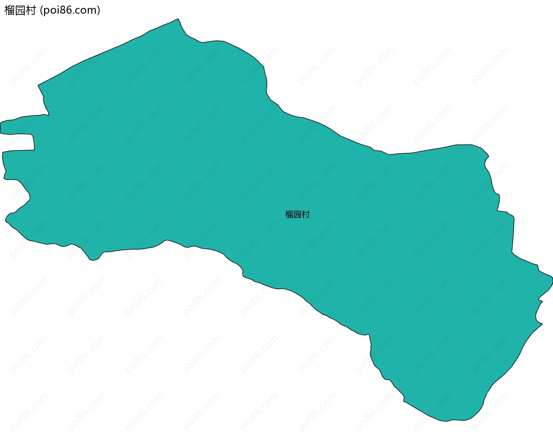 榴园村边界地图