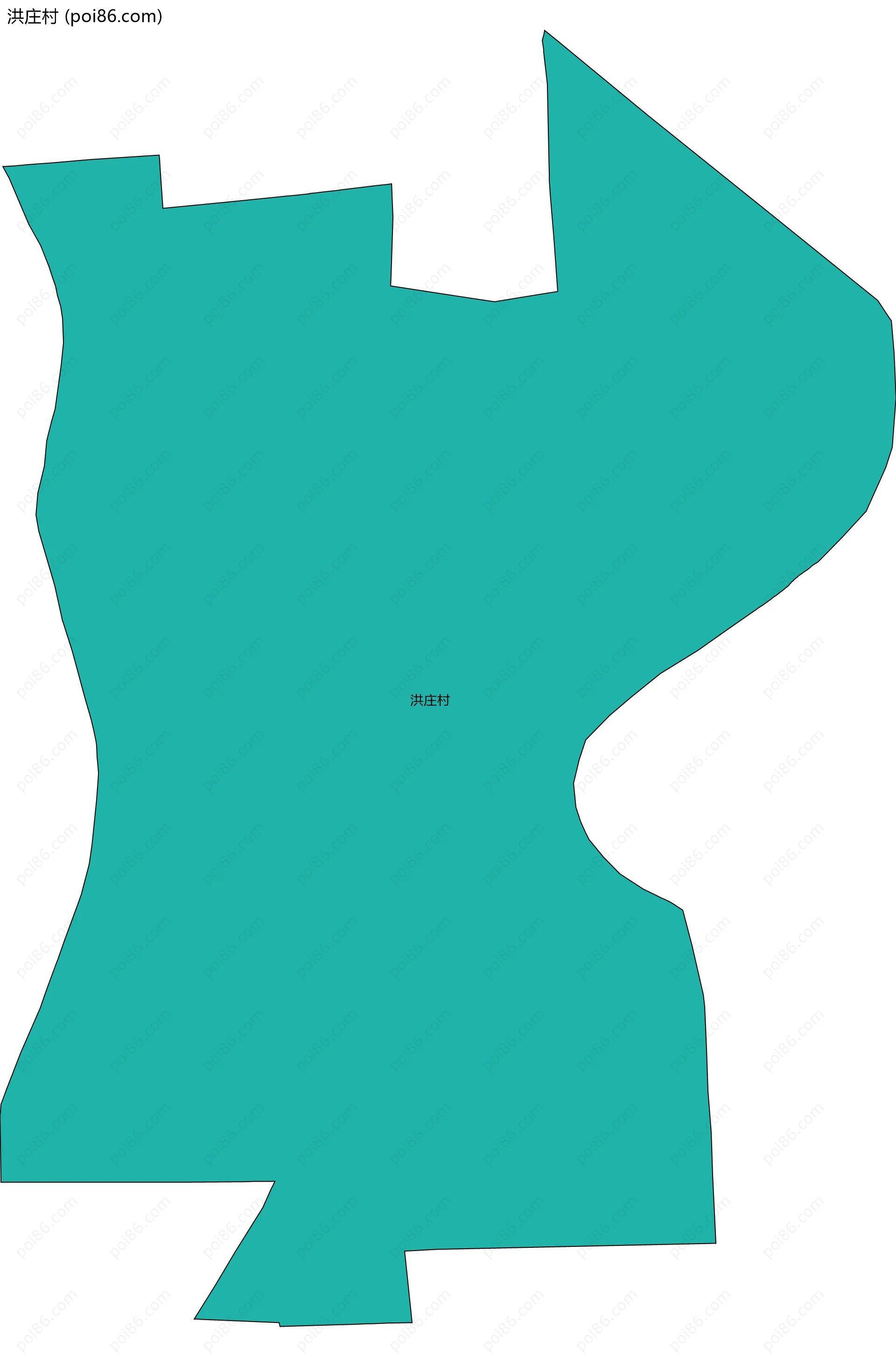 洪庄村边界地图