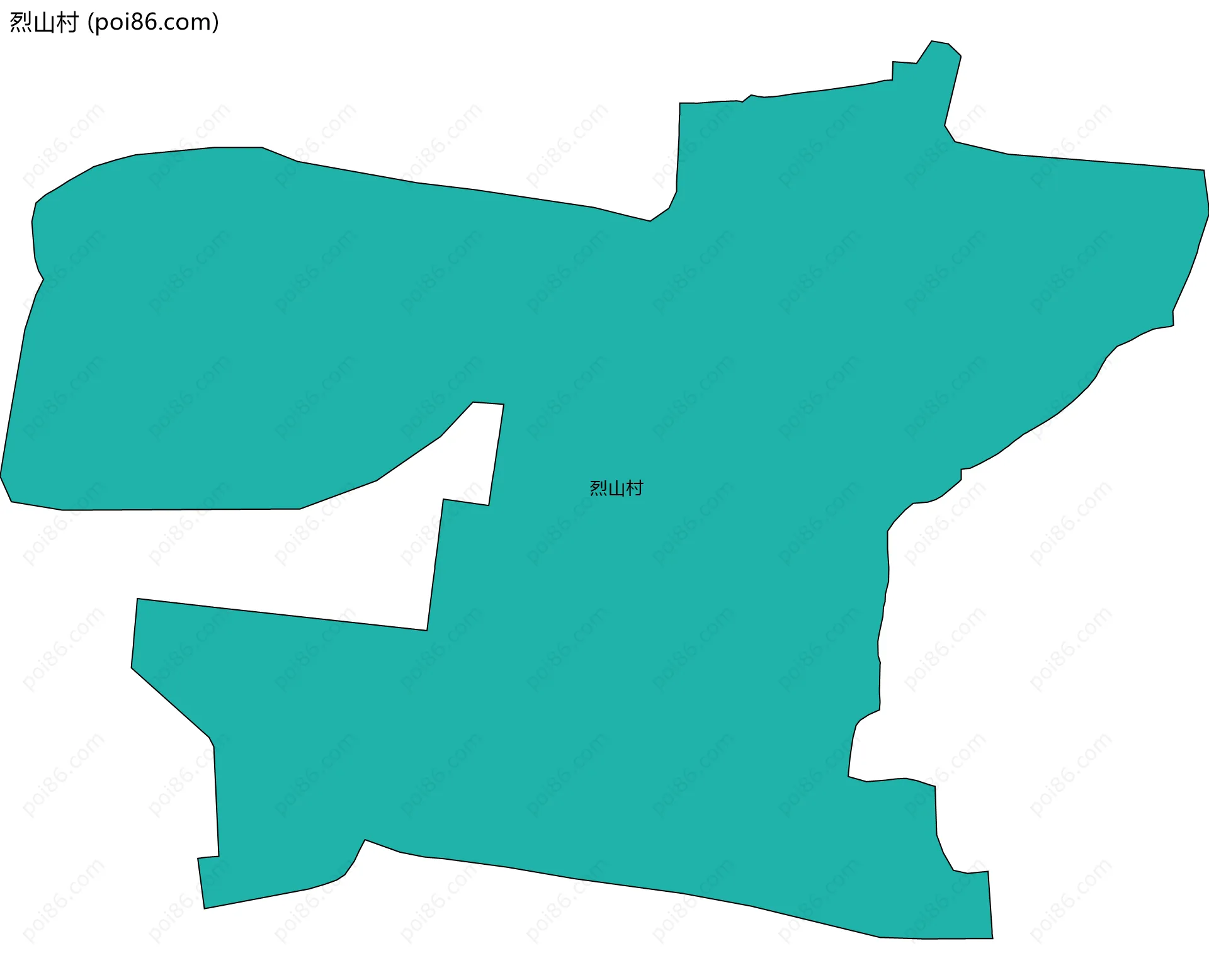 烈山村边界地图