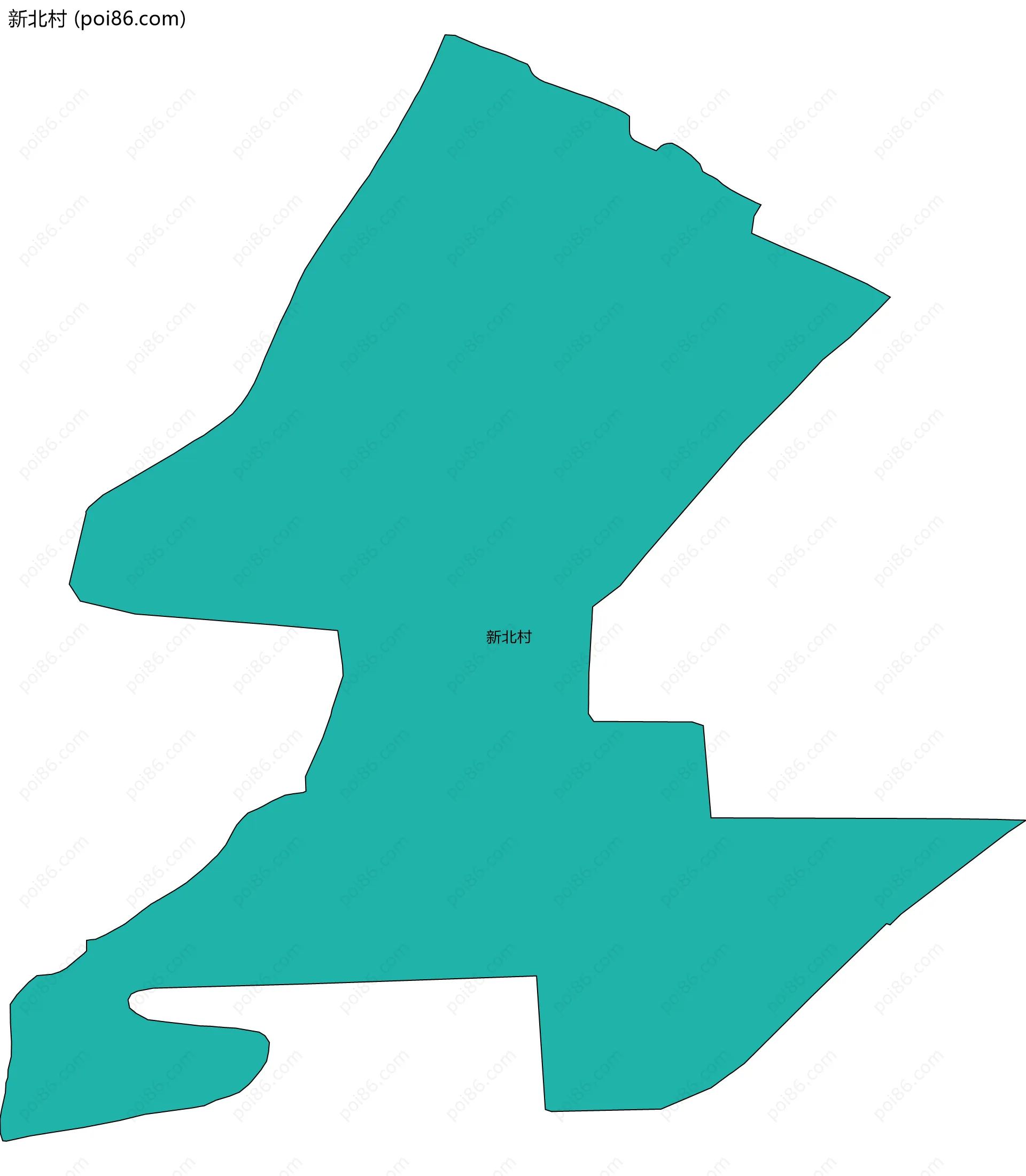 新北村边界地图