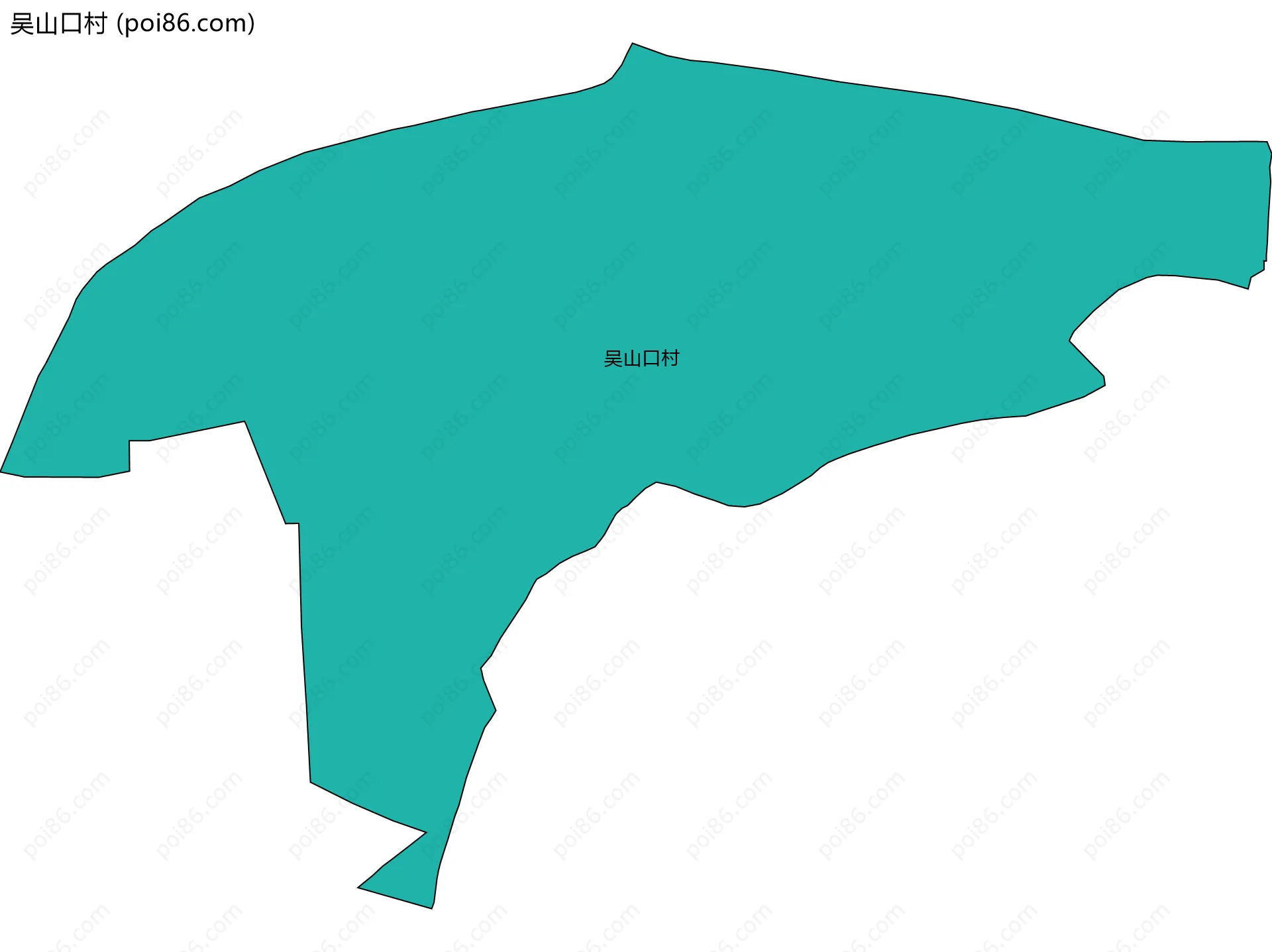 吴山口村边界地图