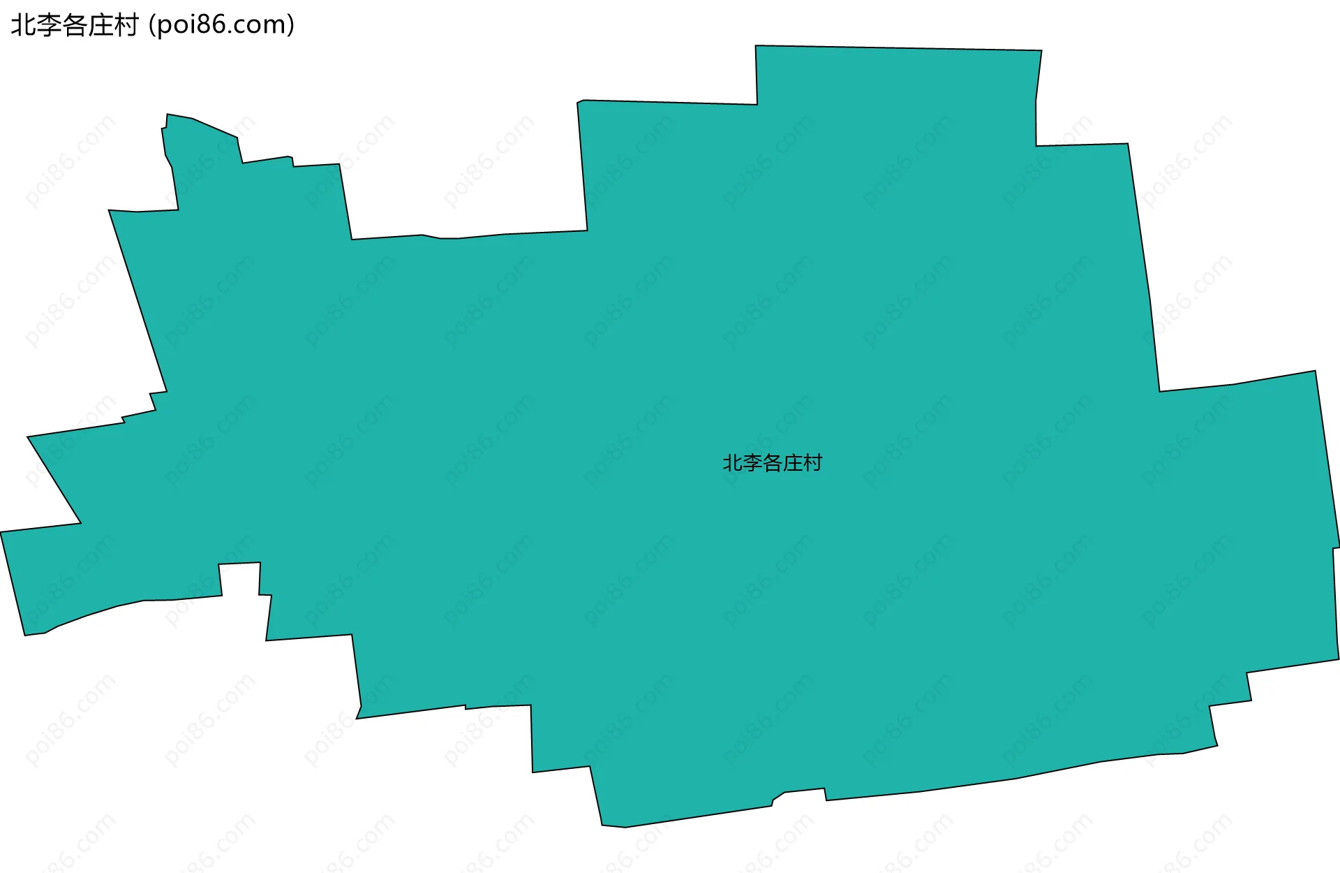 北李各庄村边界地图