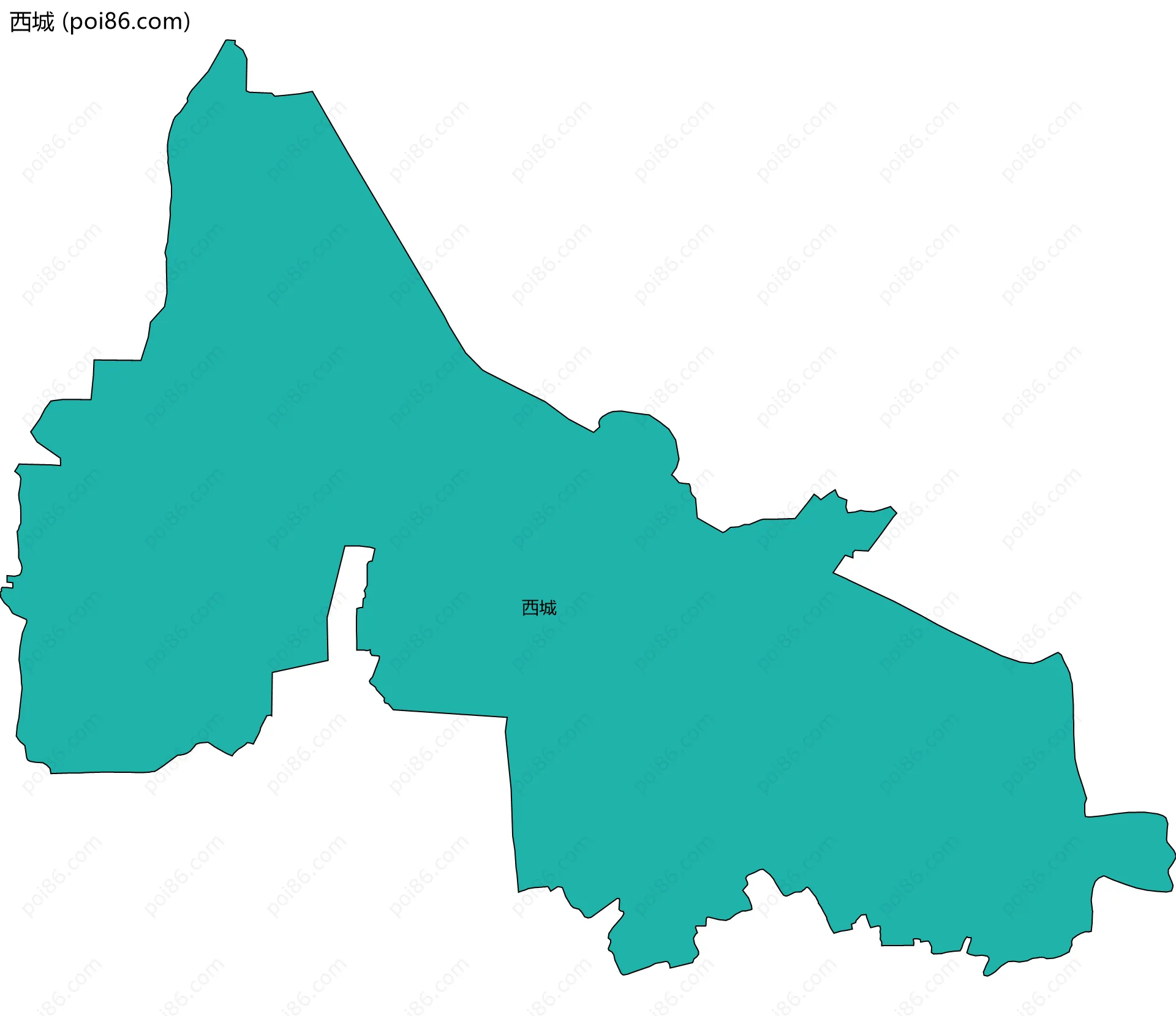 西城边界地图