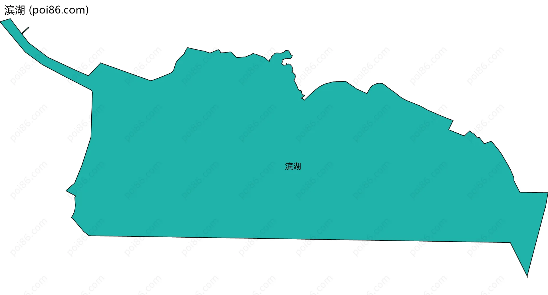 滨湖边界地图
