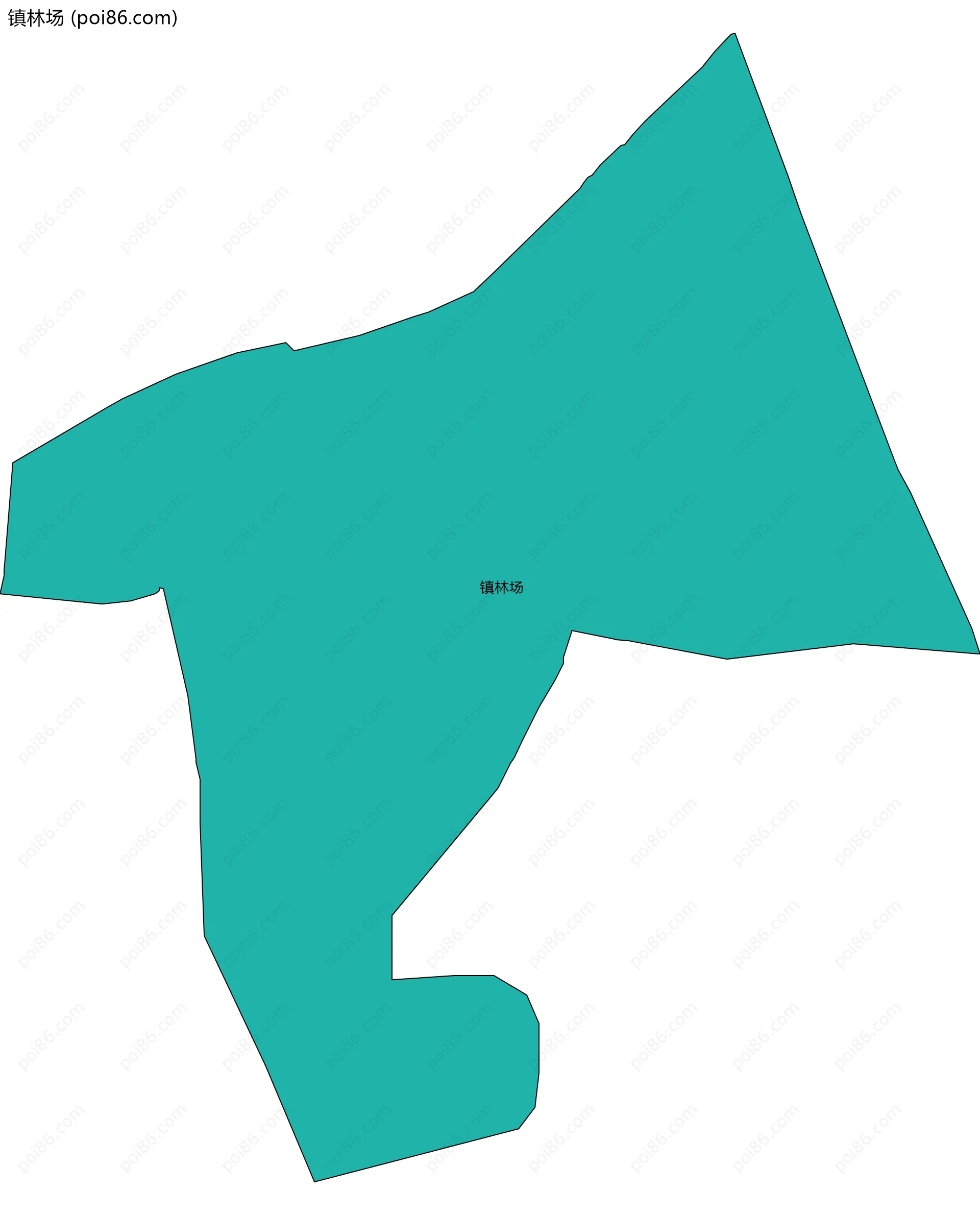 镇林场边界地图