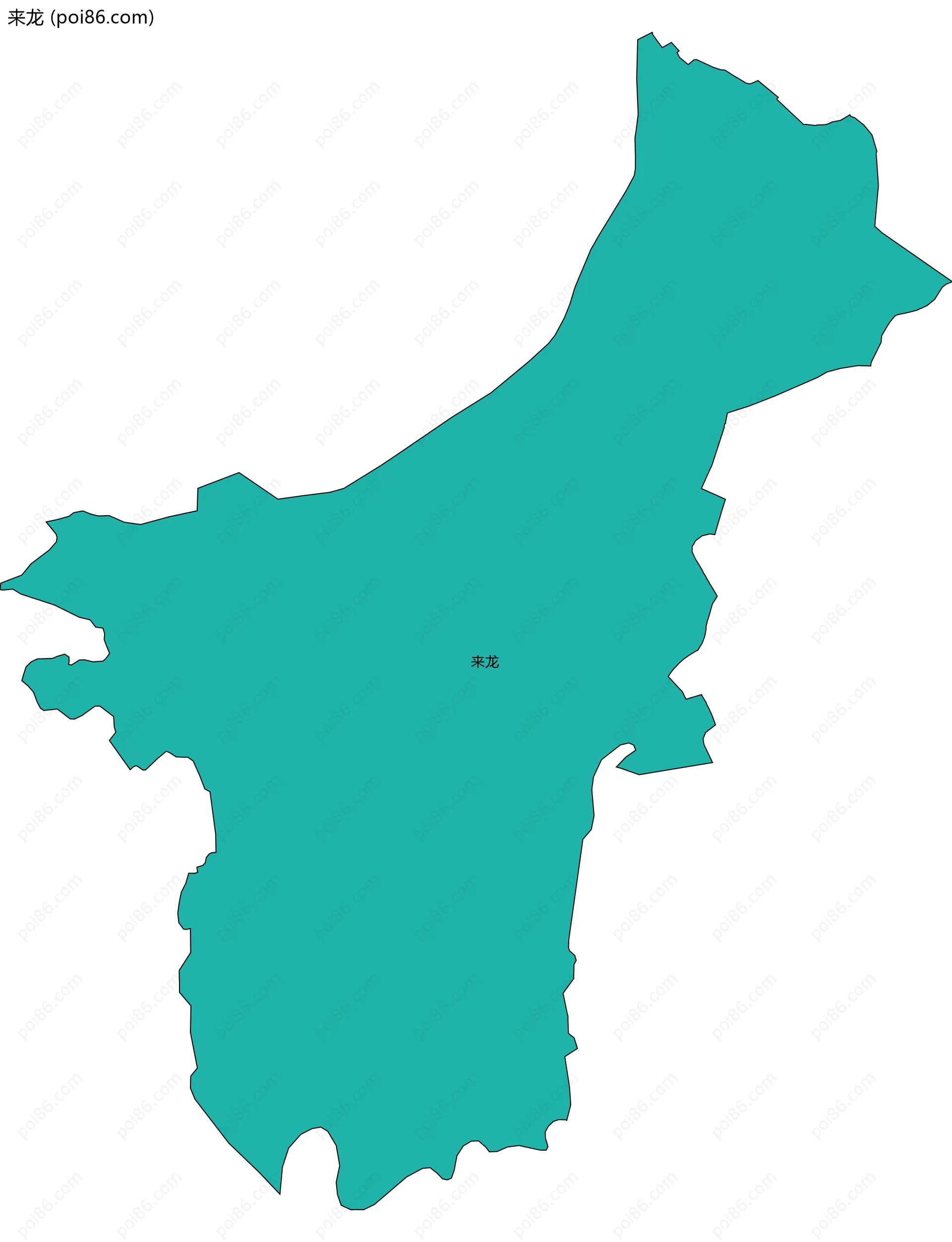 来龙边界地图
