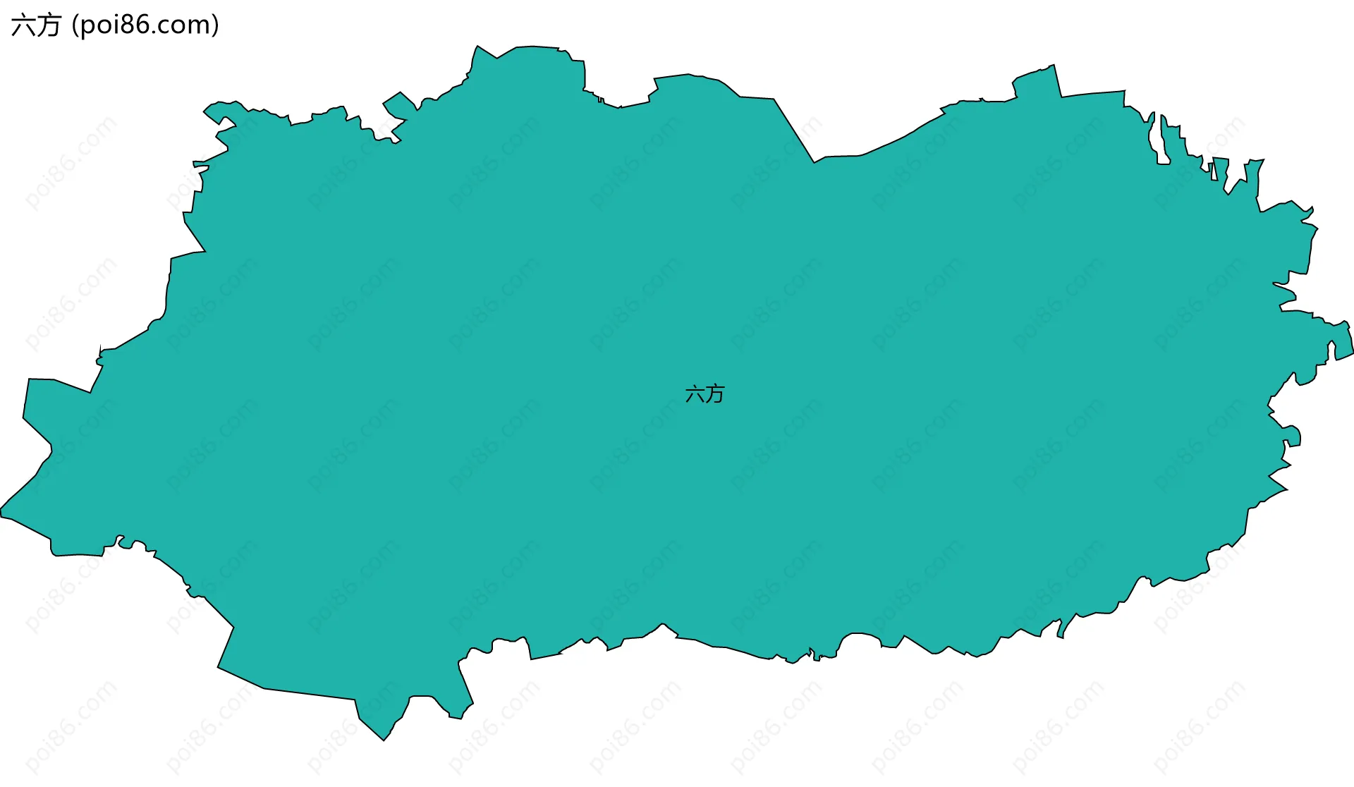 六方边界地图