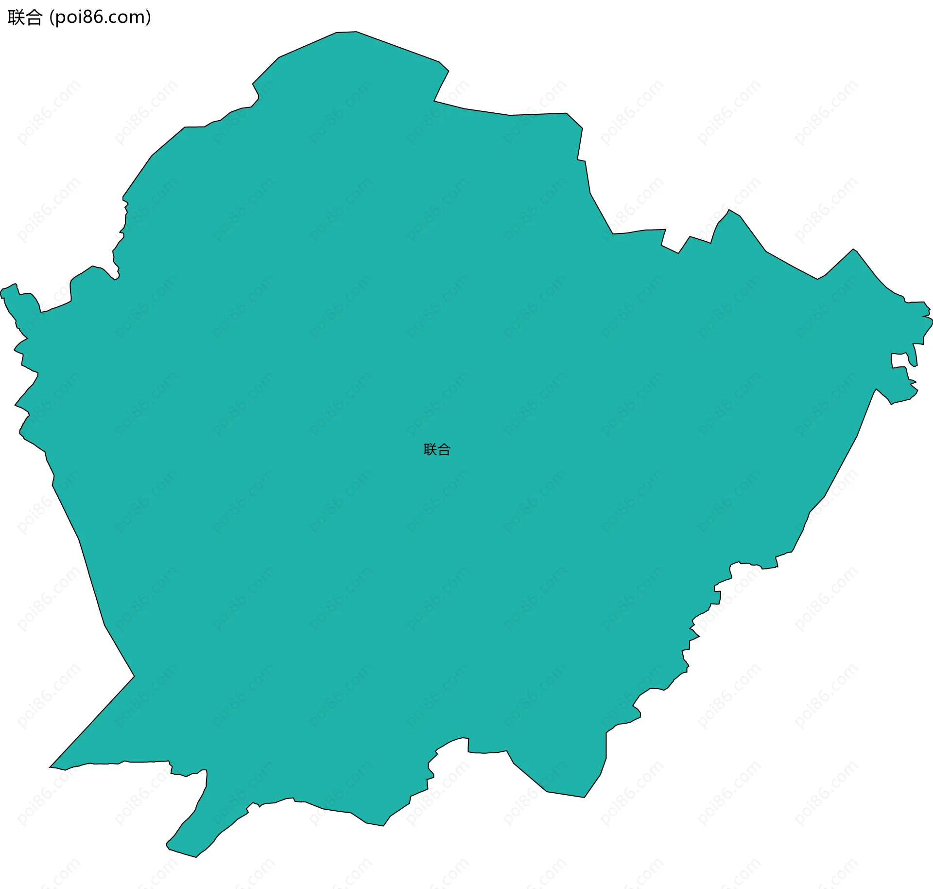 联合边界地图