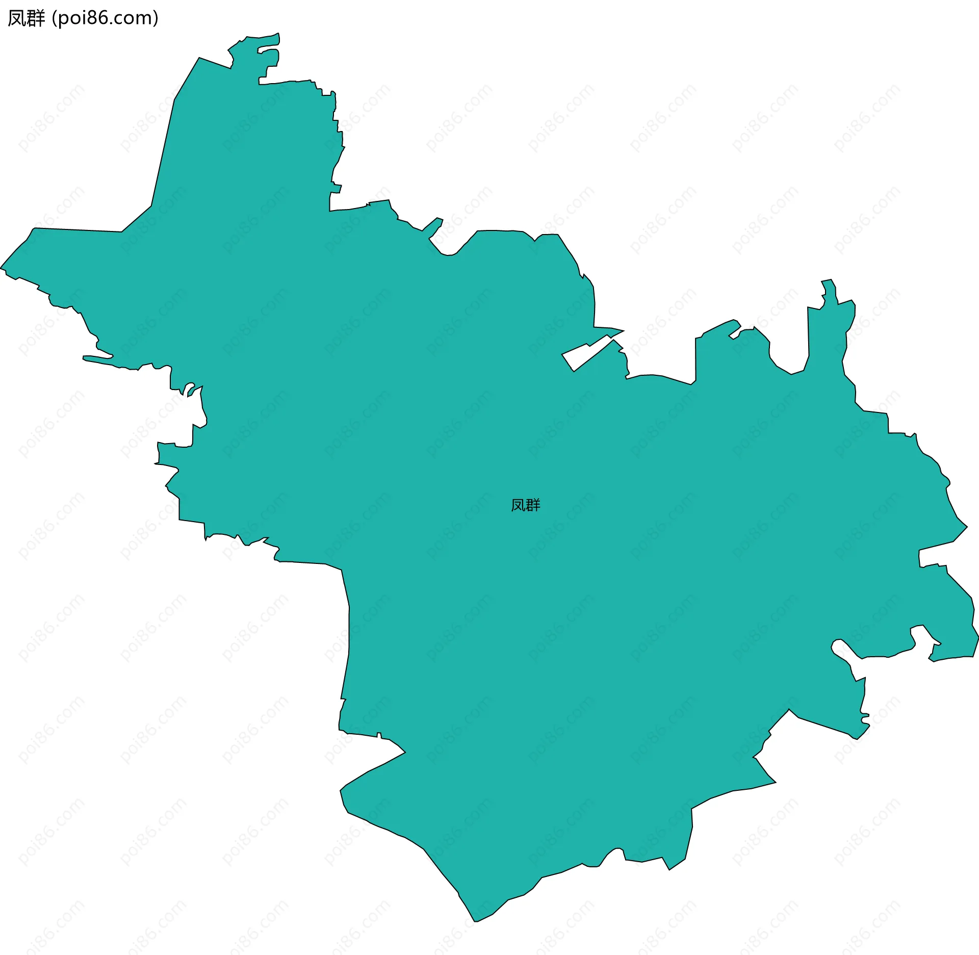 凤群边界地图