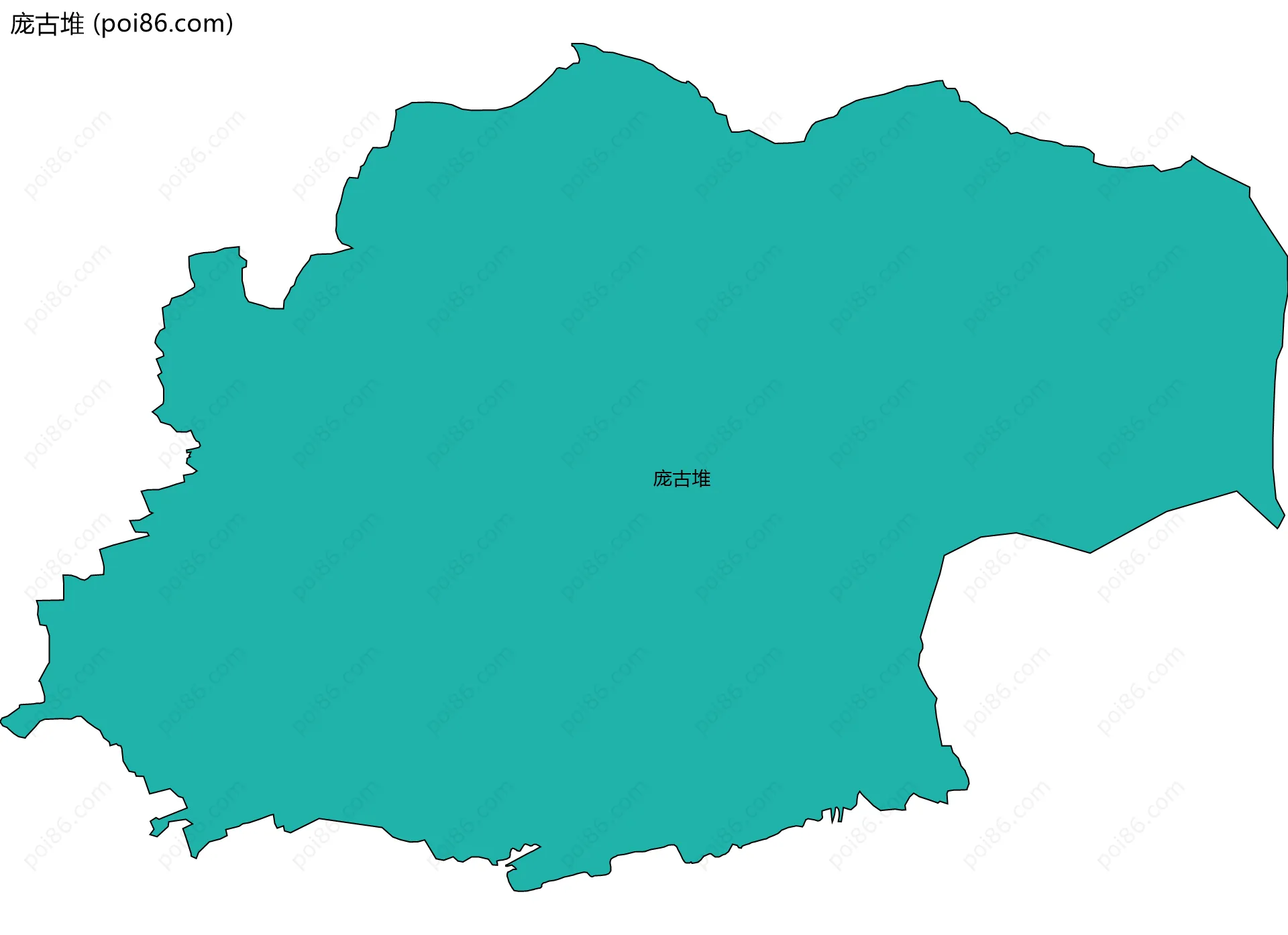 庞古堆边界地图