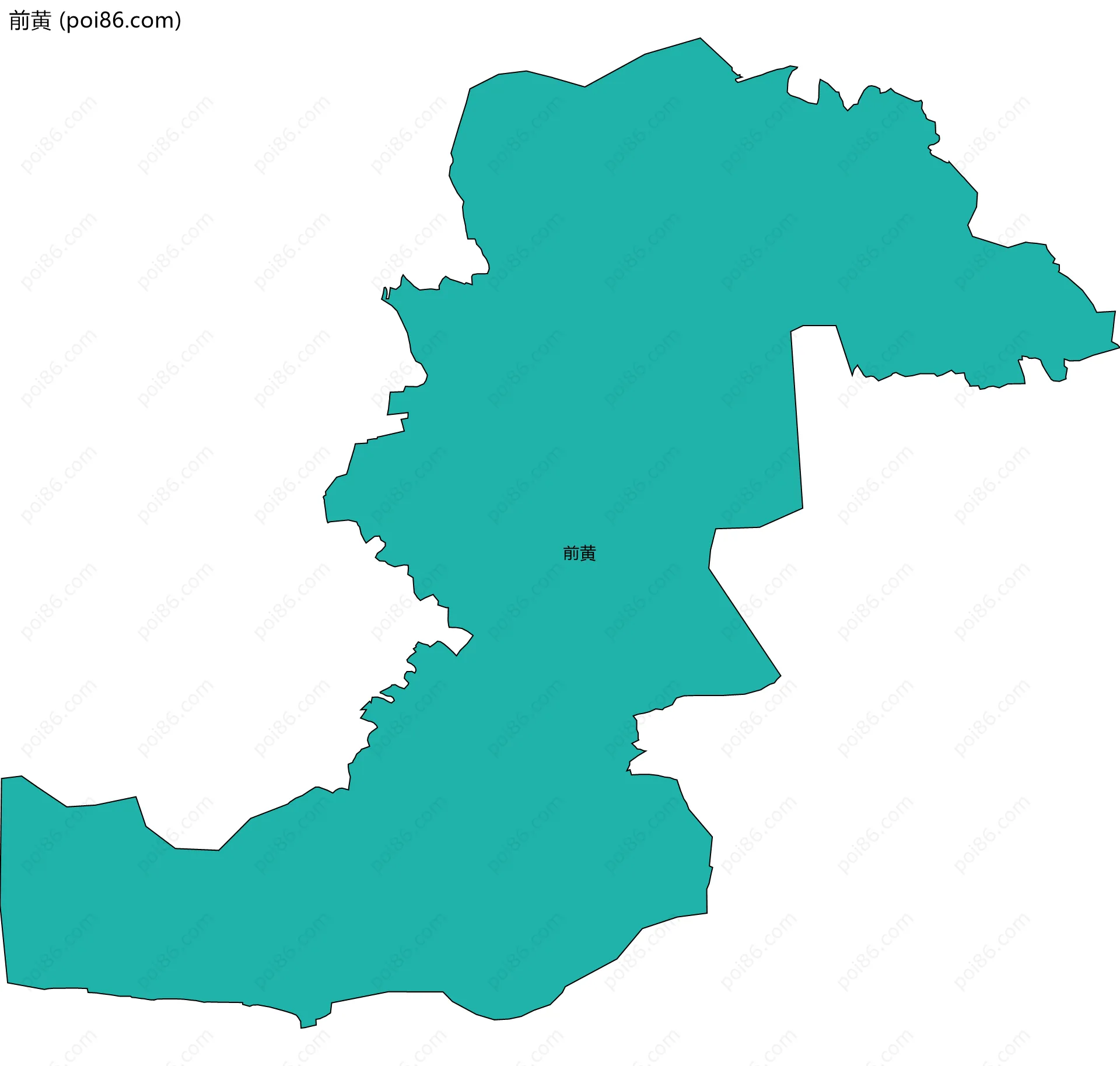 前黄边界地图