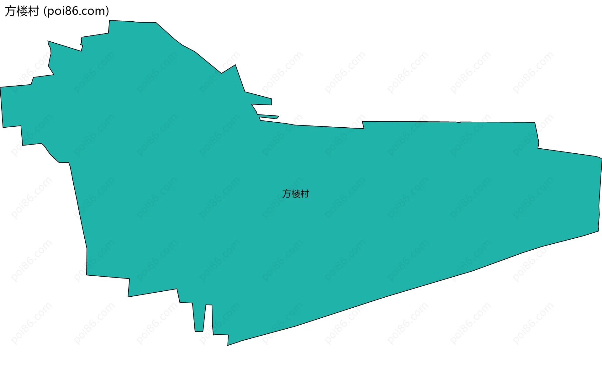 方楼村边界地图
