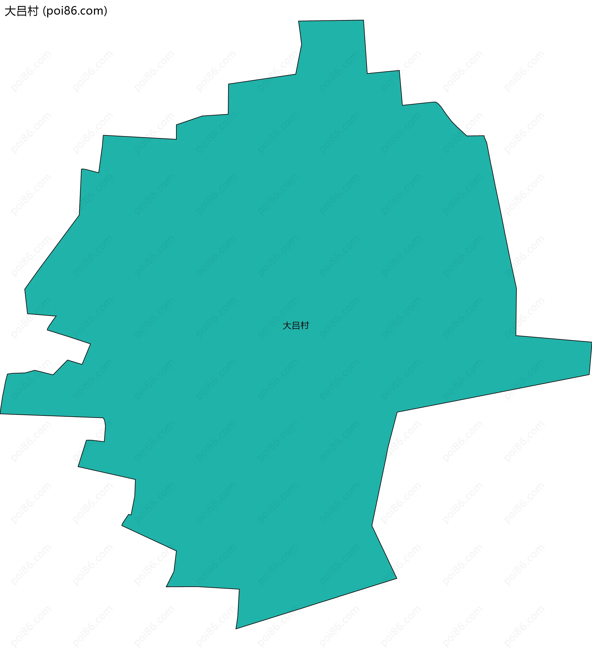 大吕村边界地图