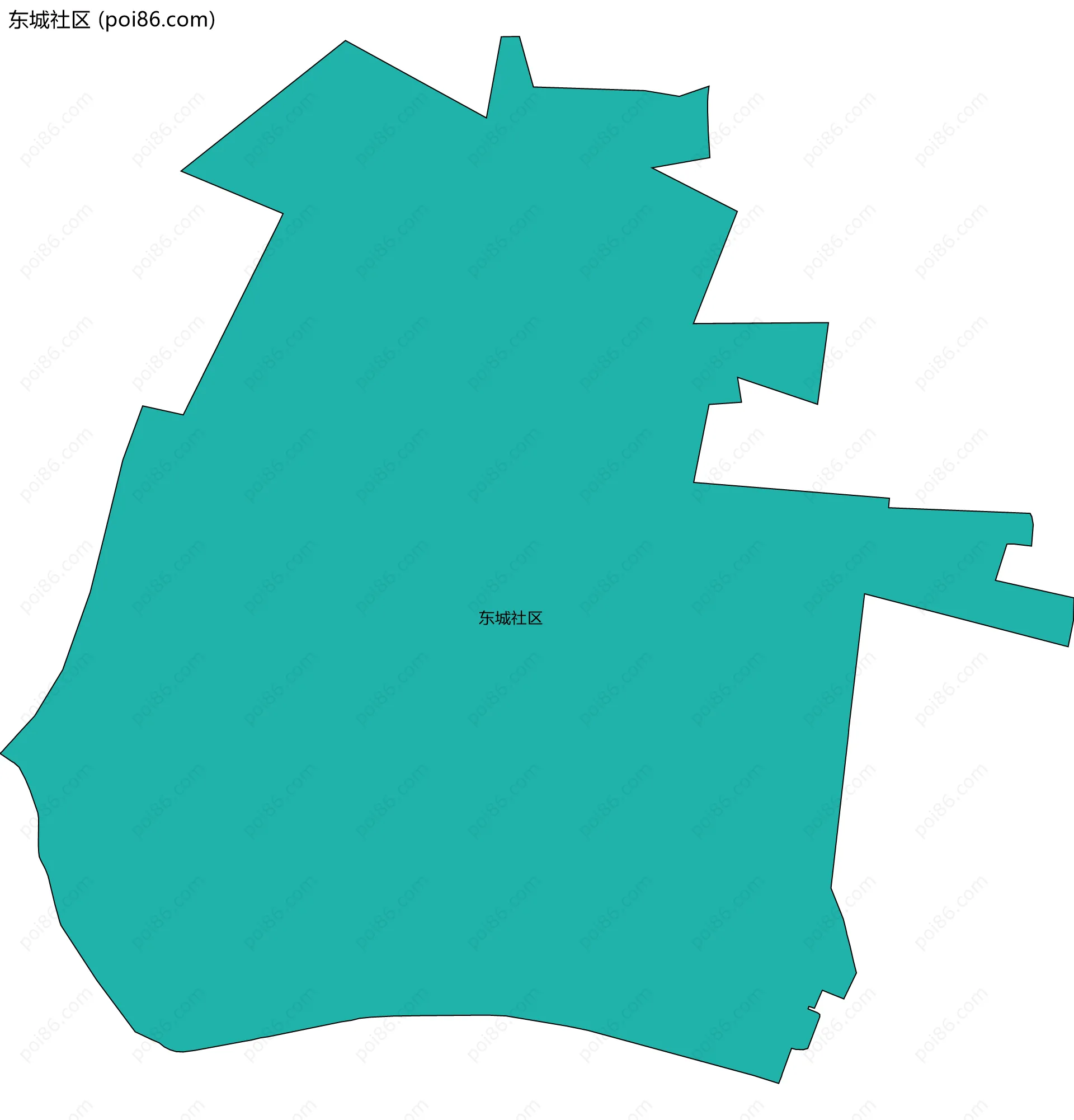东城社区边界地图