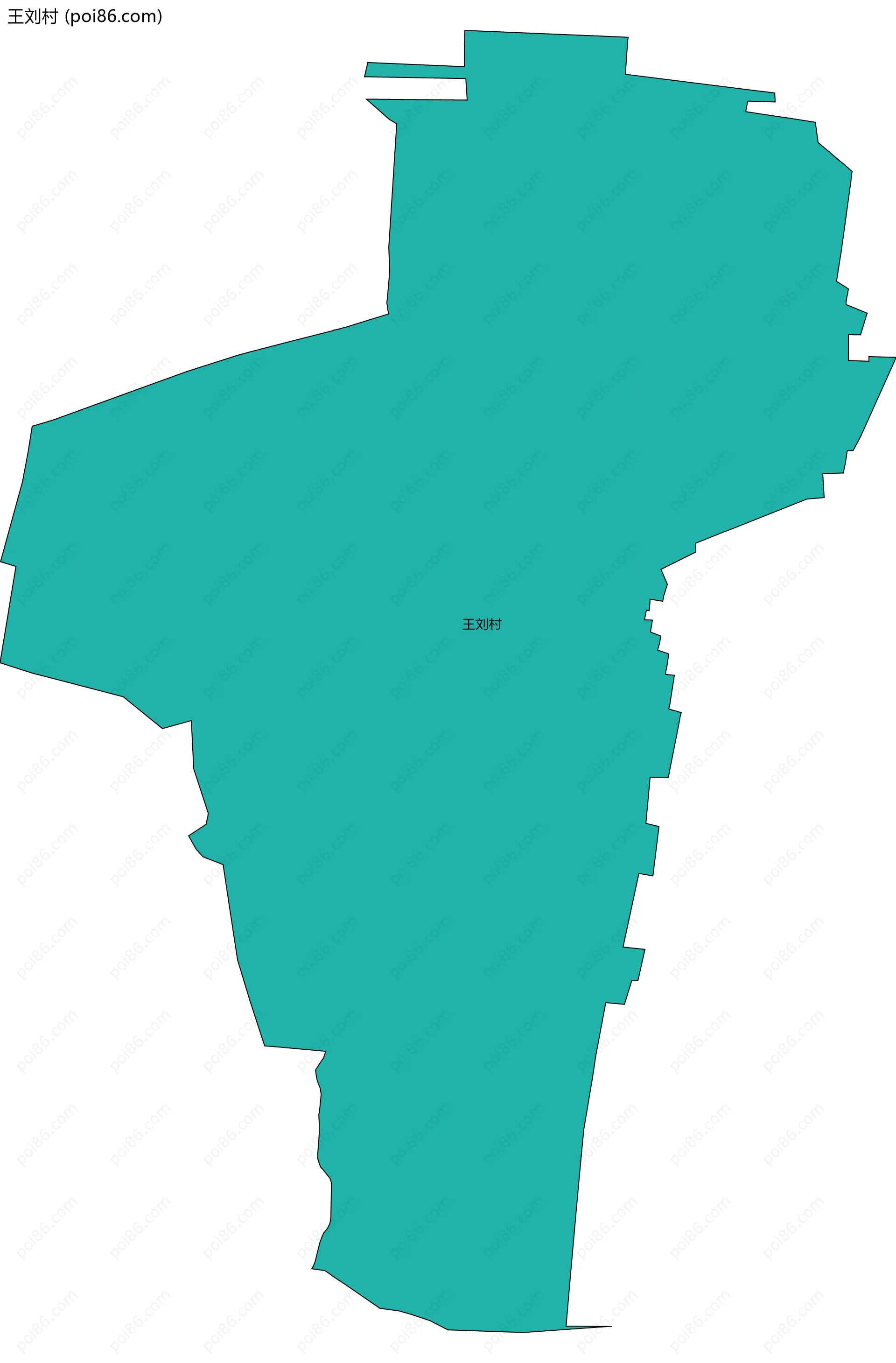 王刘村边界地图