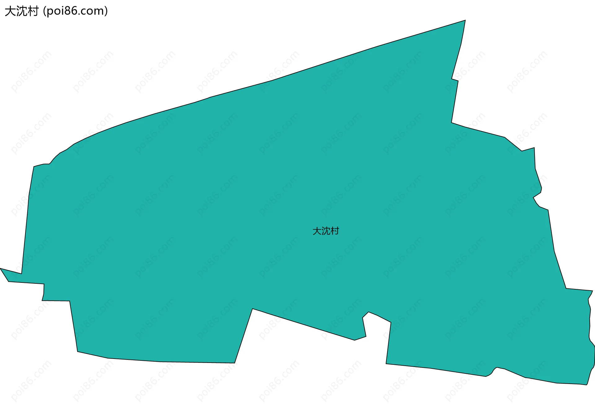 大沈村边界地图
