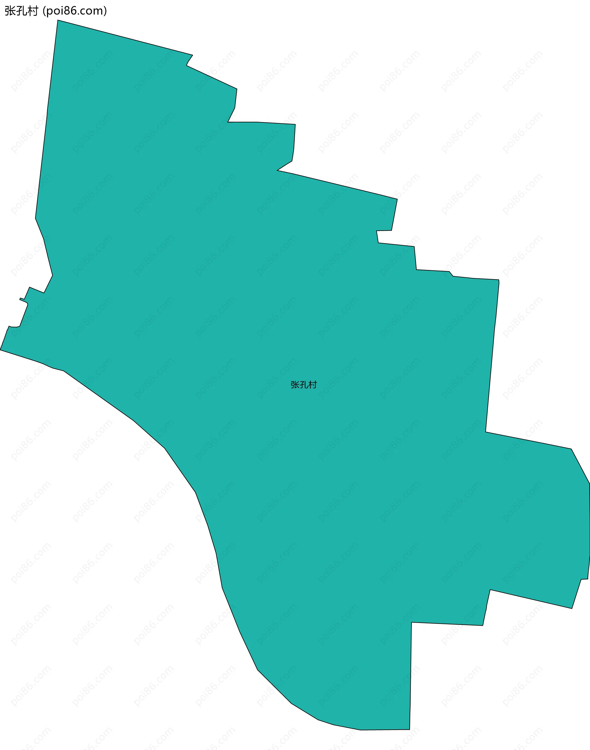 张孔村边界地图