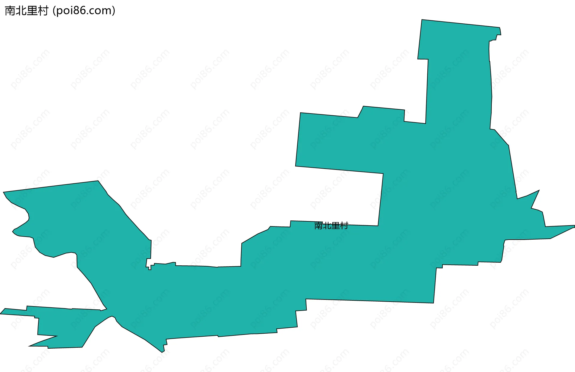 南北里村边界地图
