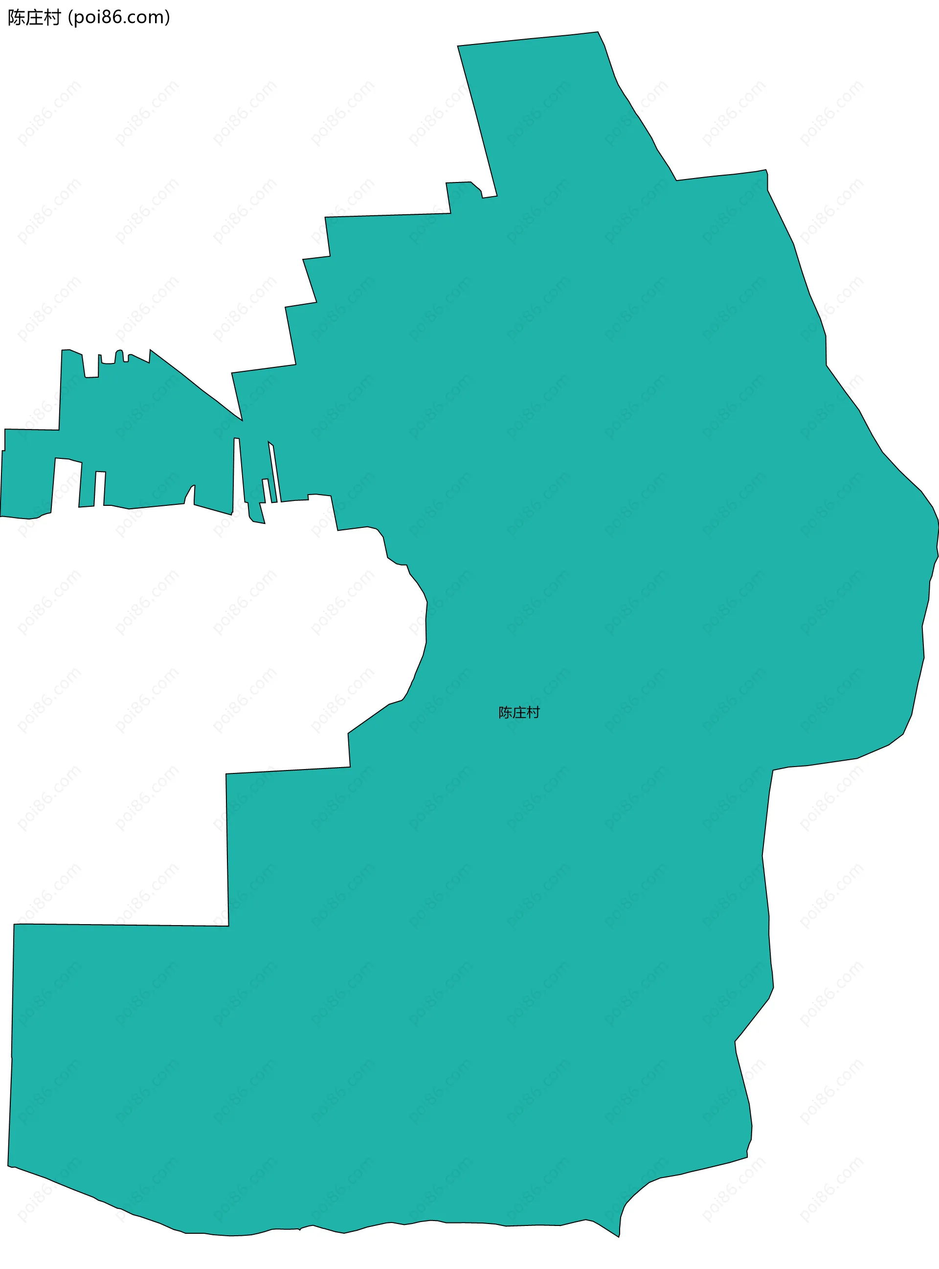 陈庄村边界地图