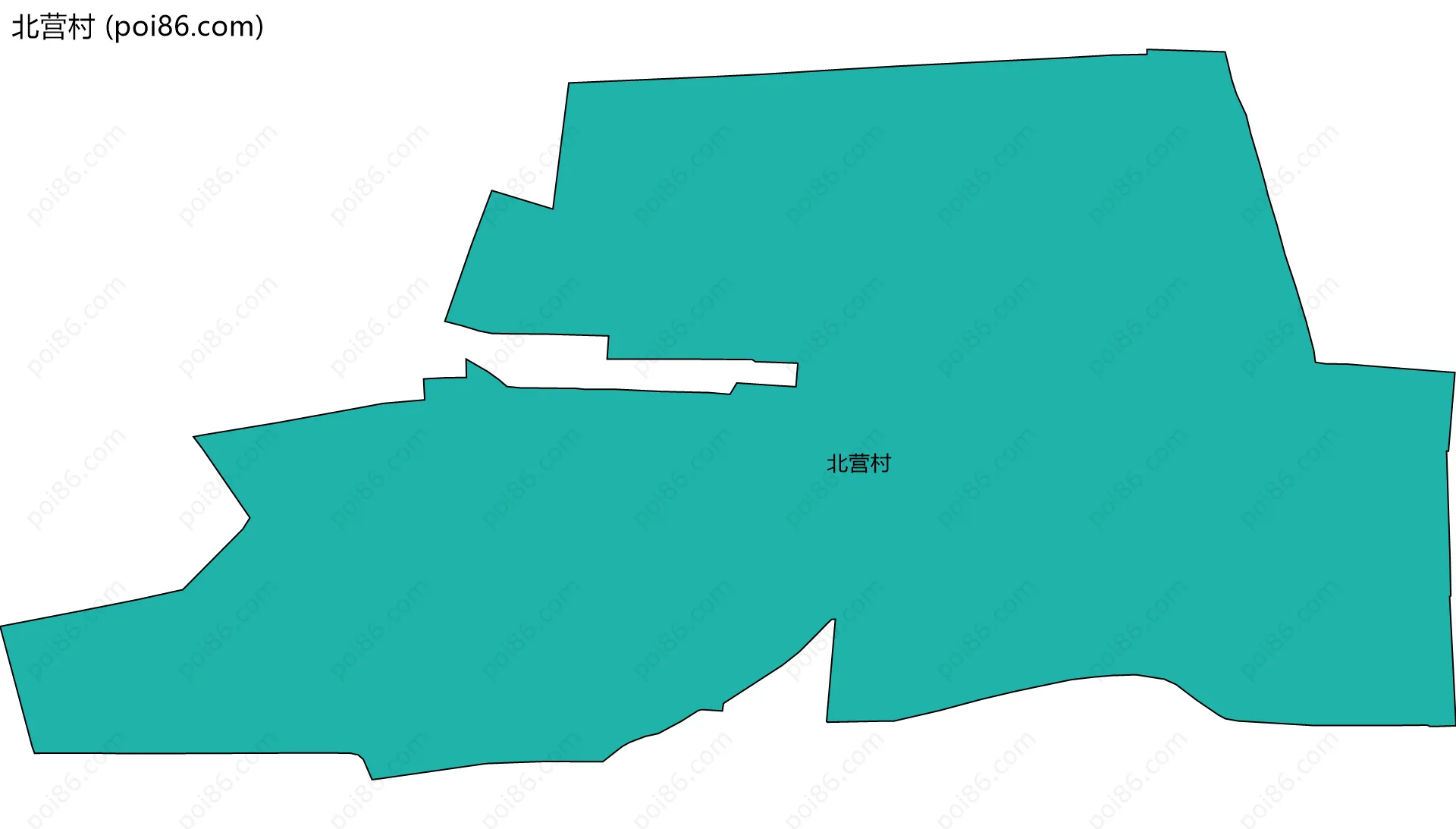 北营村边界地图