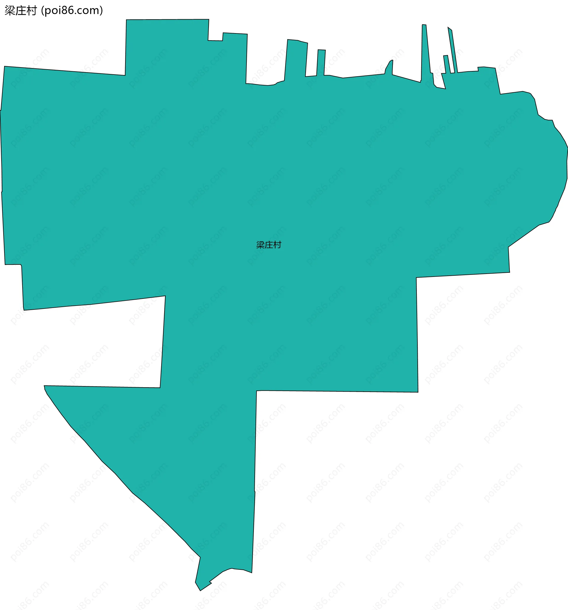 梁庄村边界地图