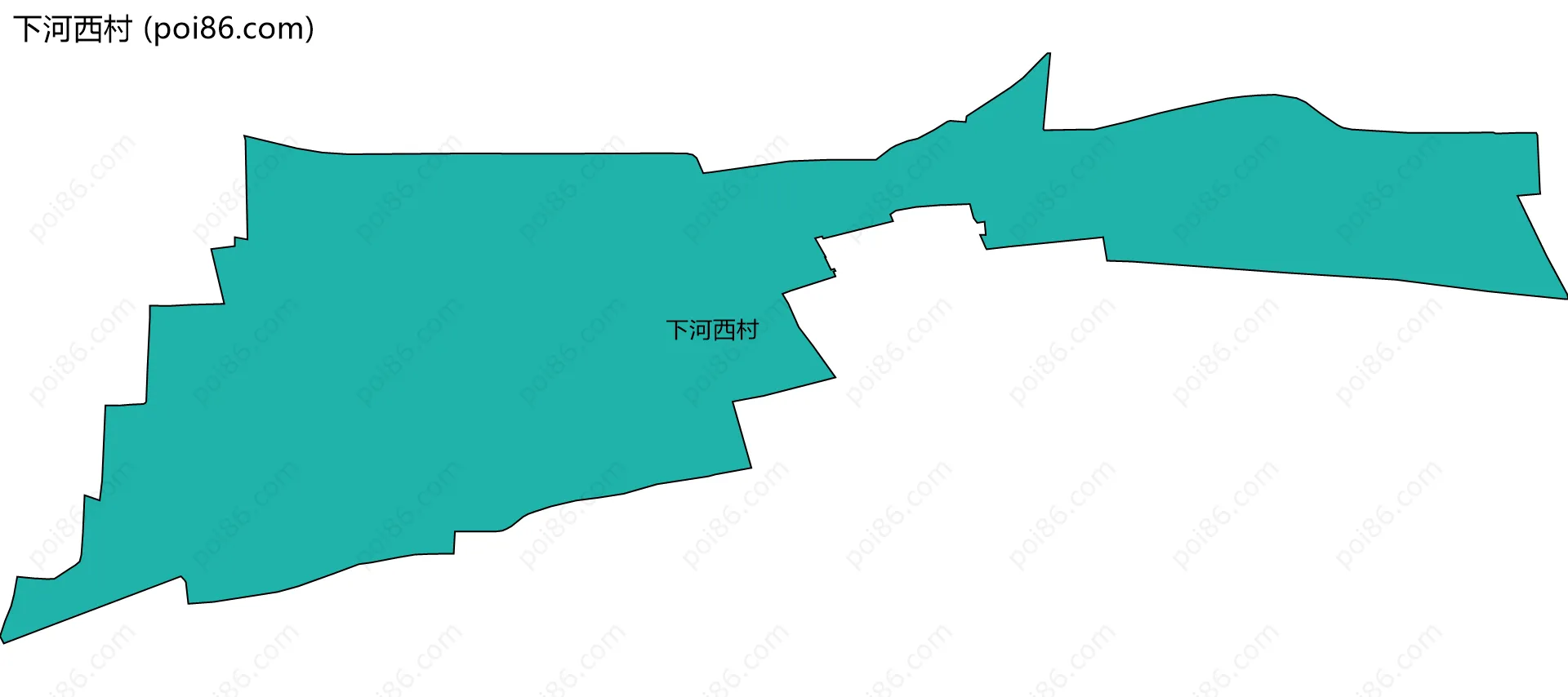 下河西村边界地图