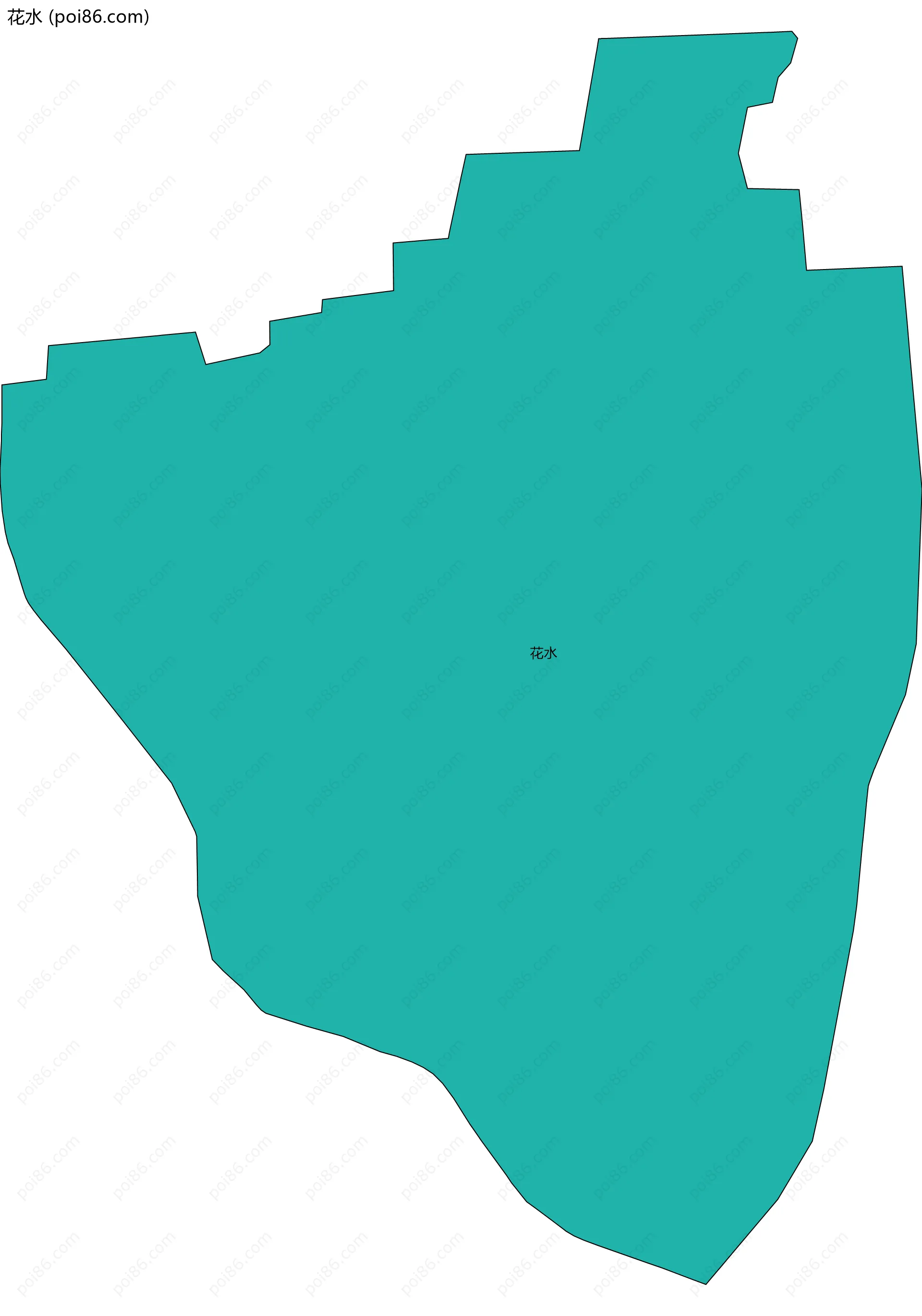 花水边界地图