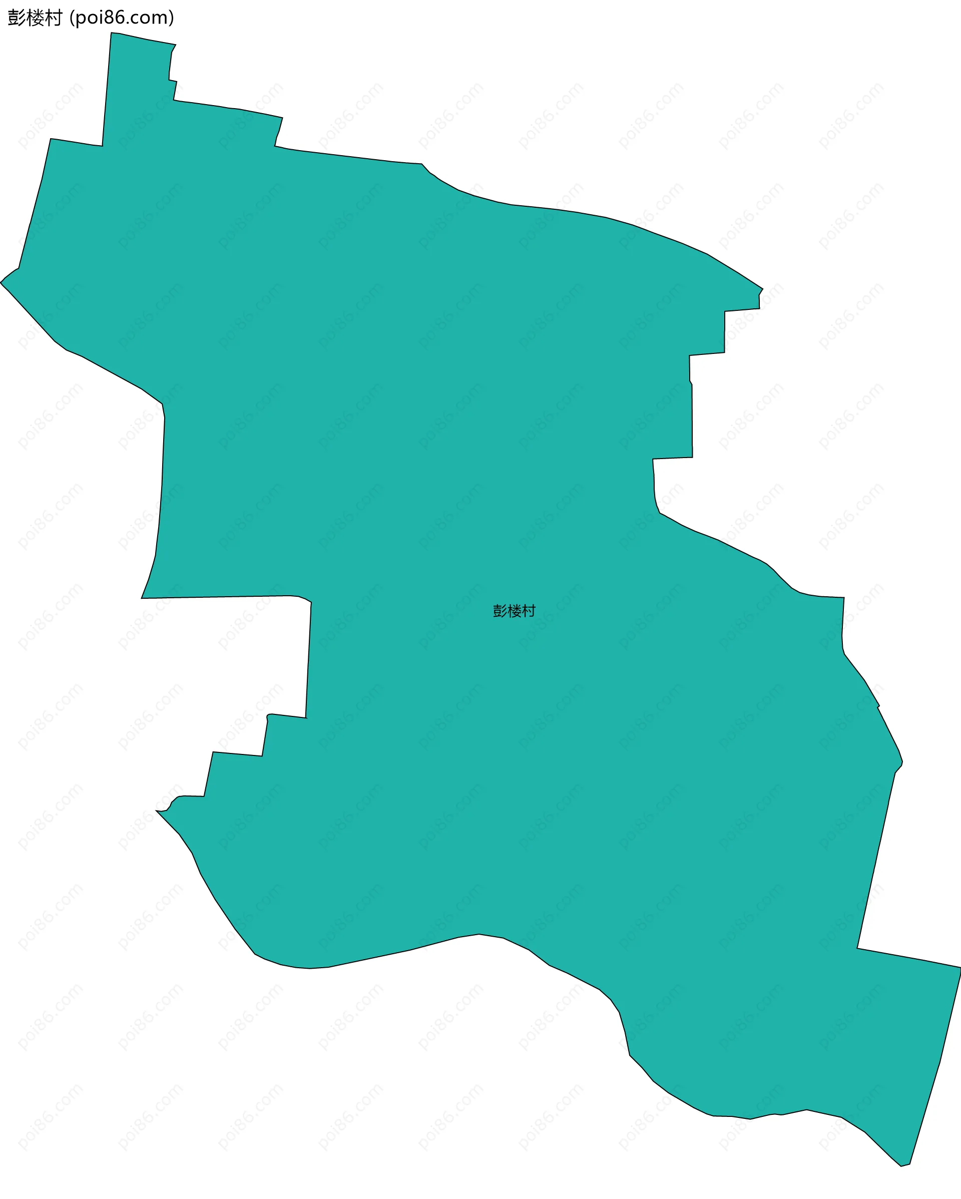 彭楼村边界地图