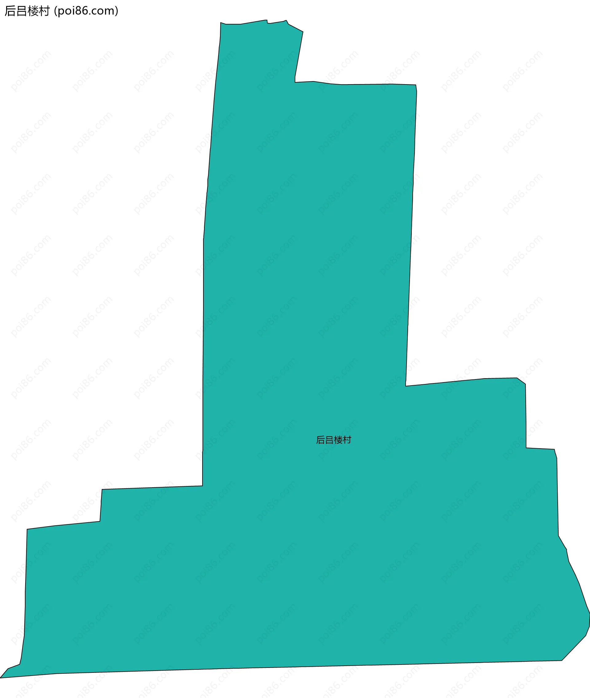 后吕楼村边界地图