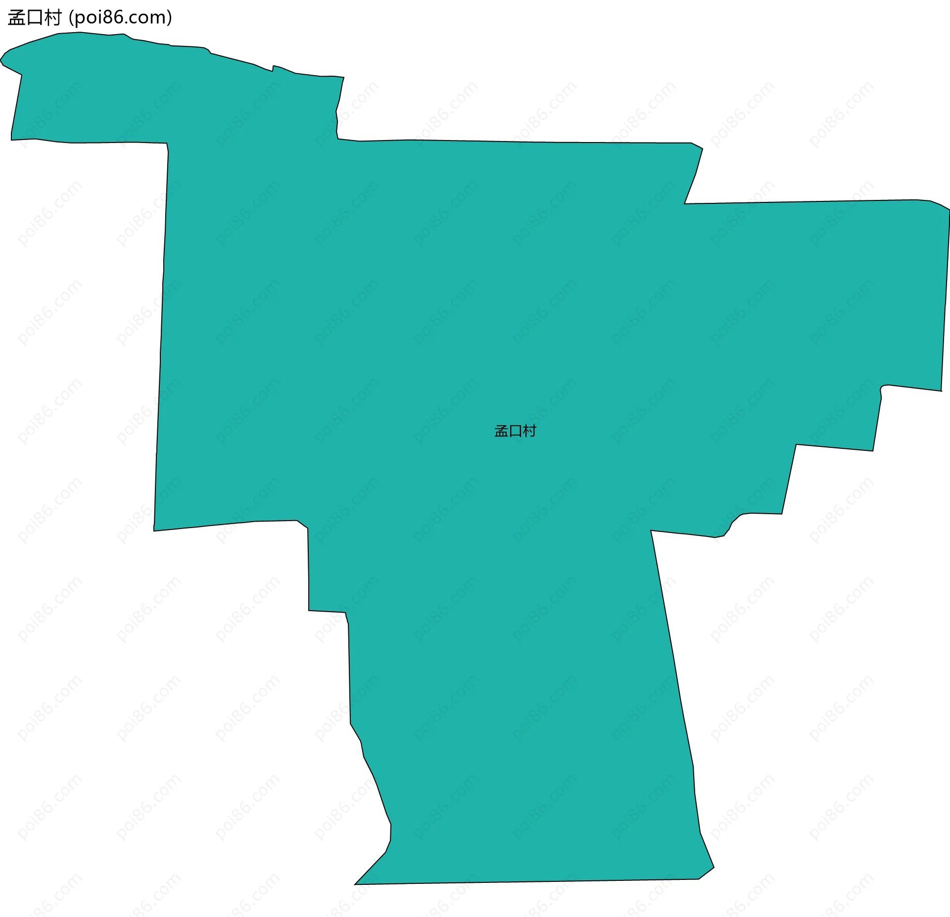 孟口村边界地图