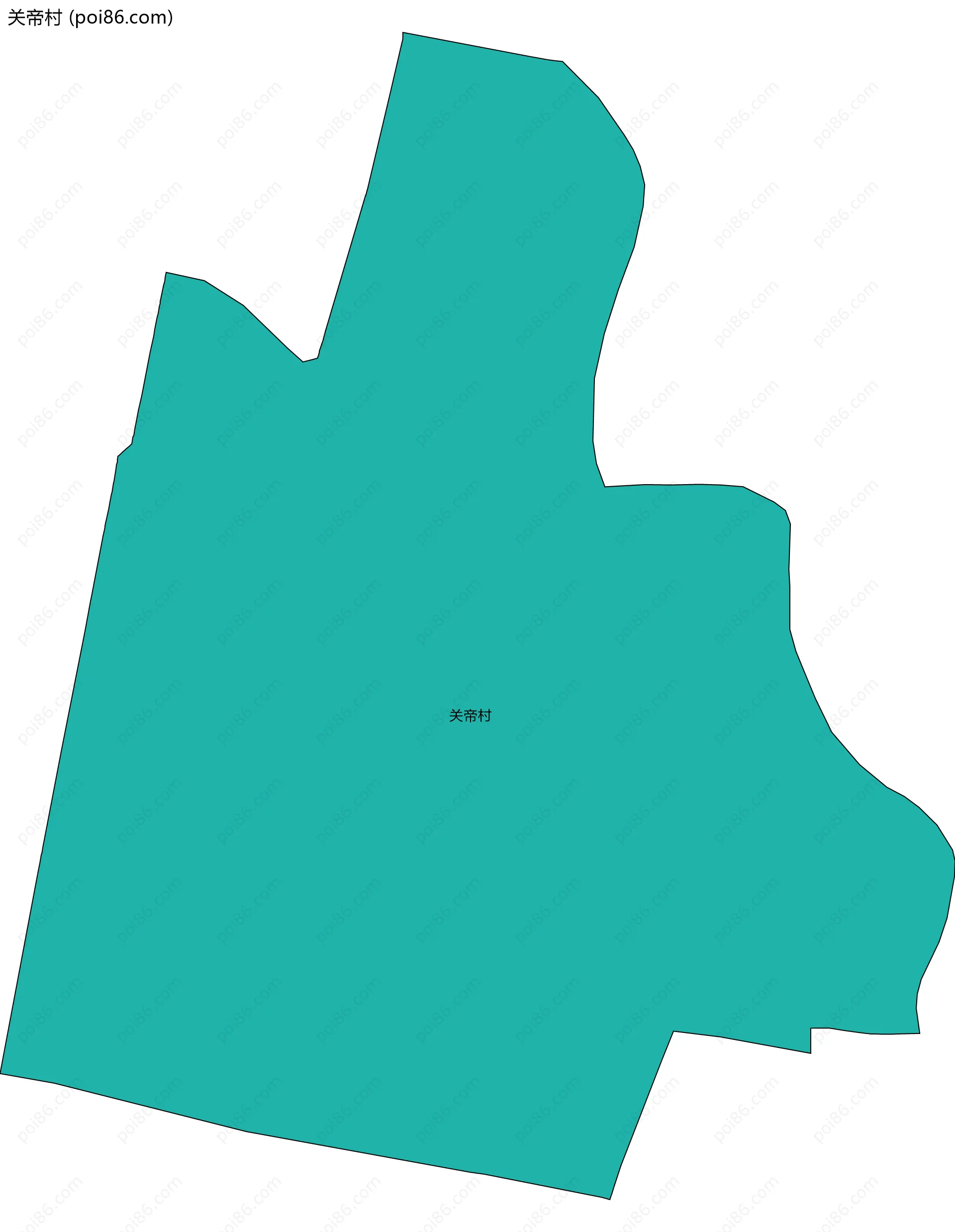 关帝村边界地图