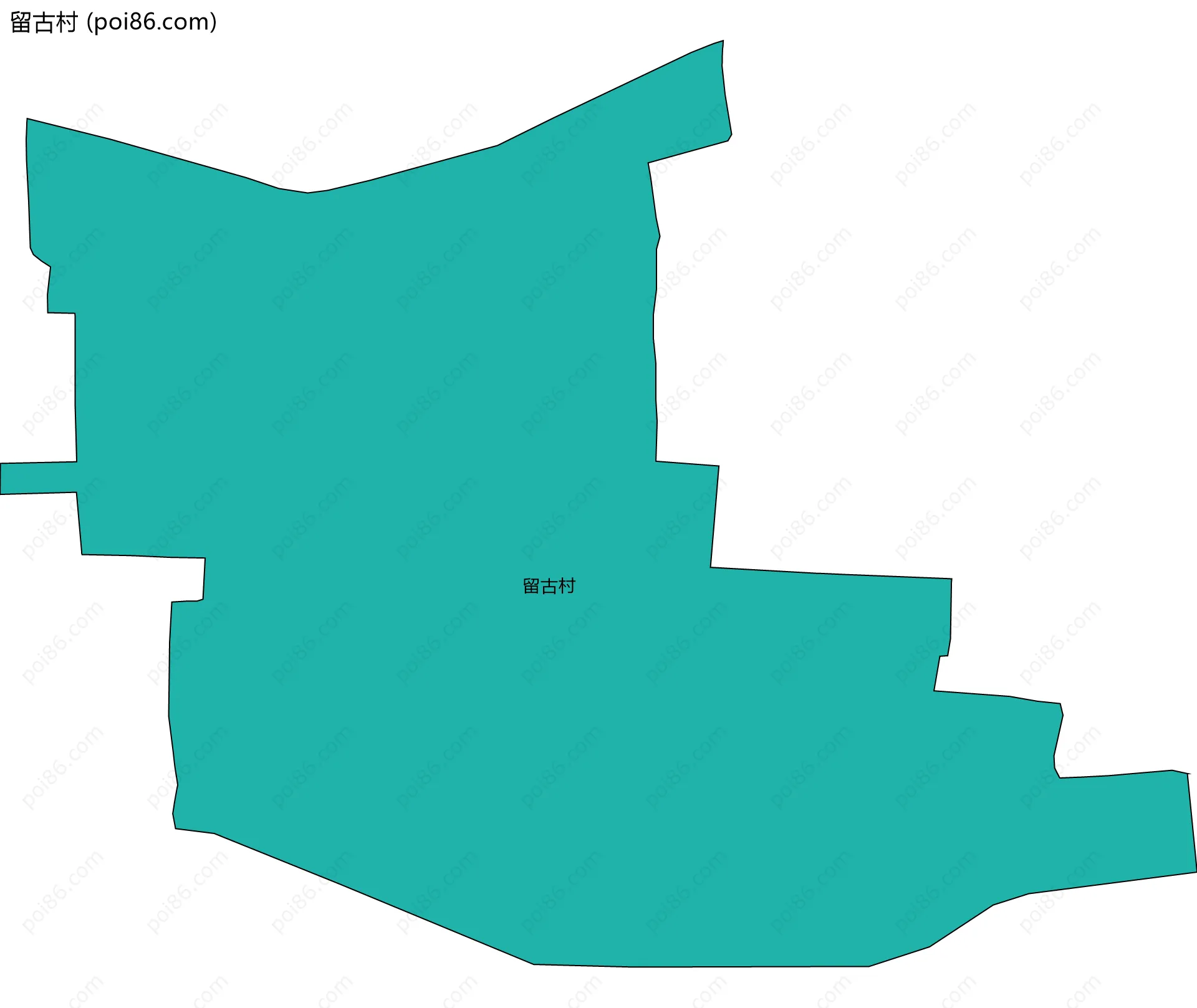 留古村边界地图