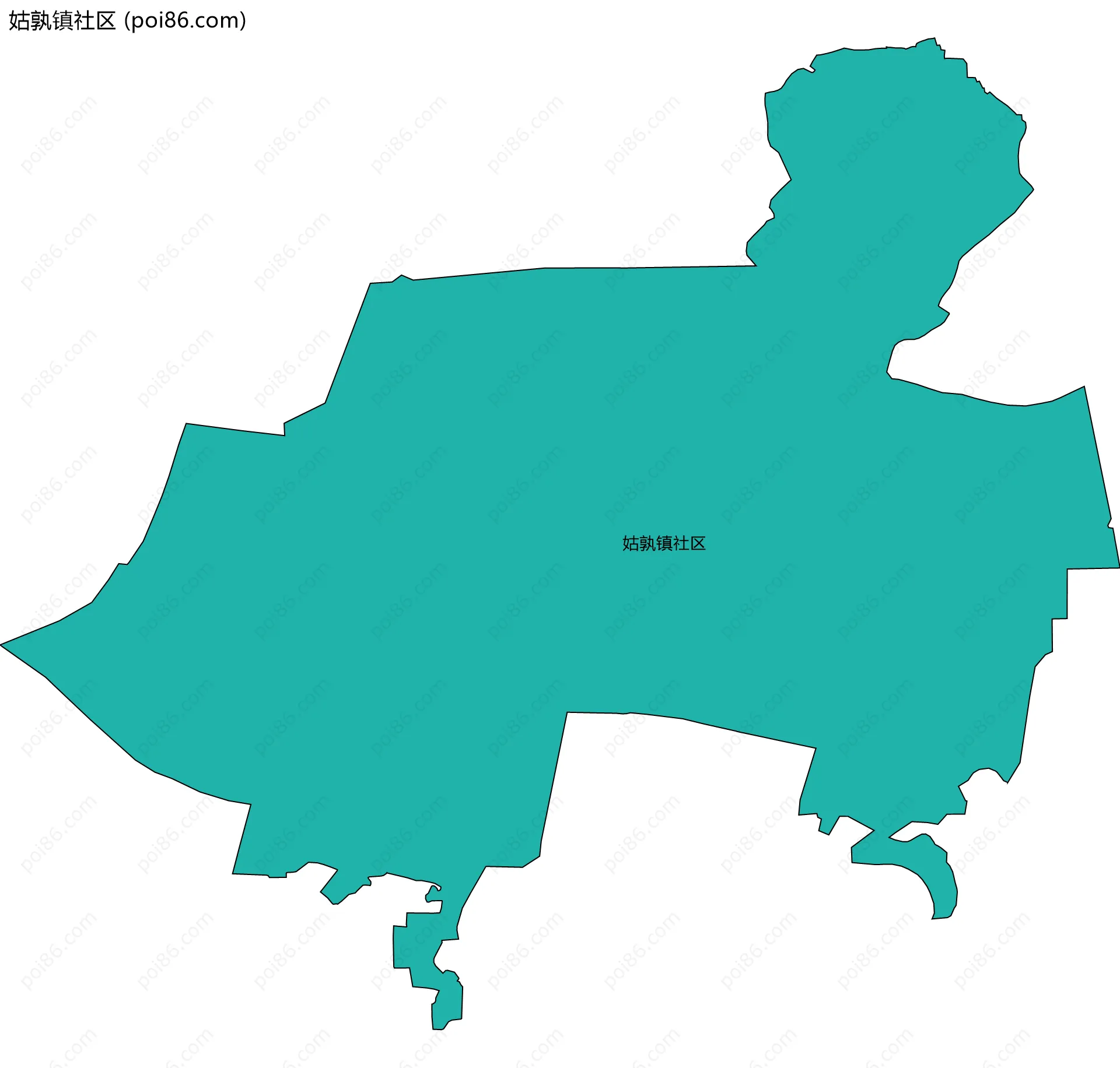 姑孰镇社区边界地图