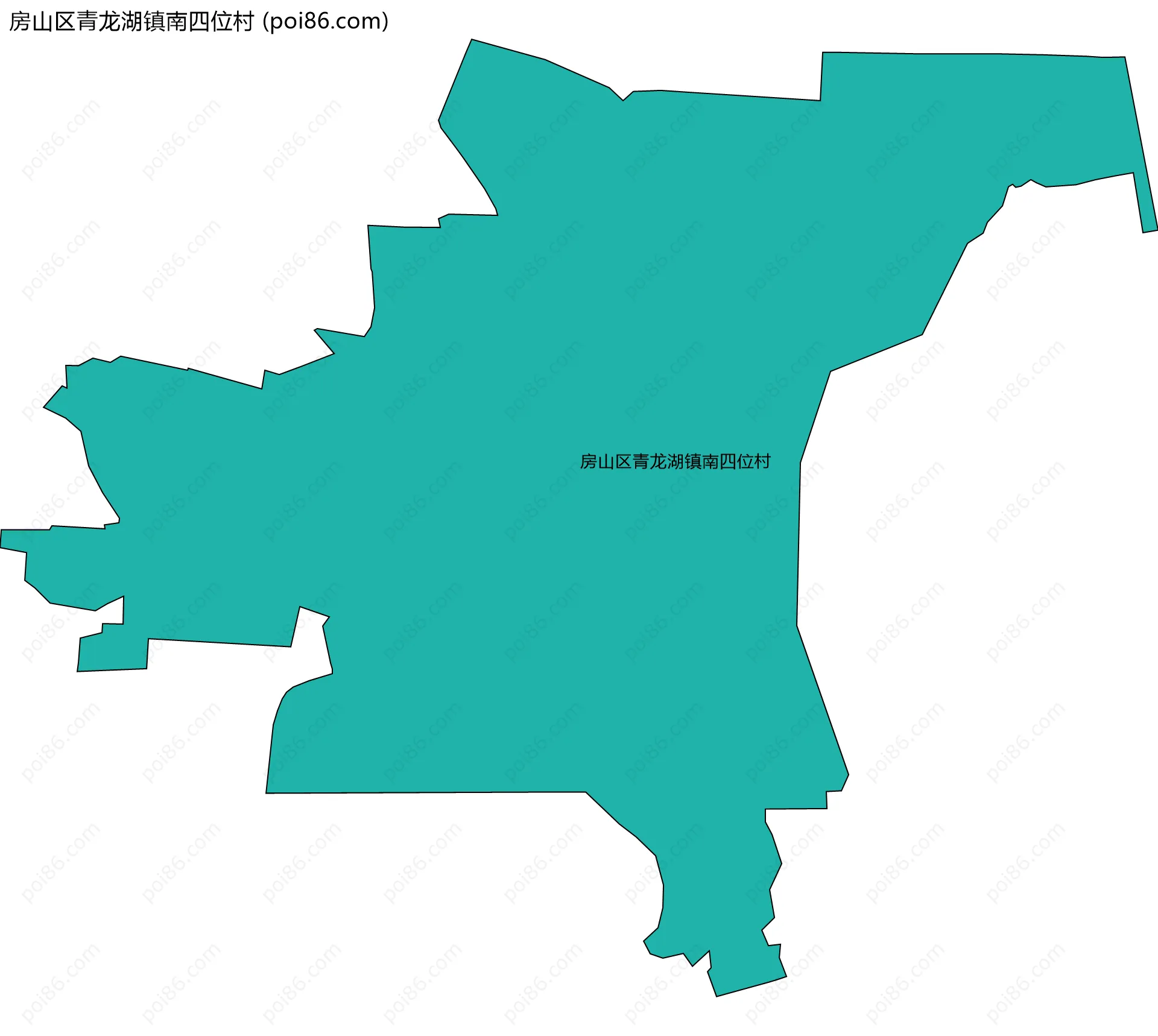 房山区青龙湖镇南四位村边界地图