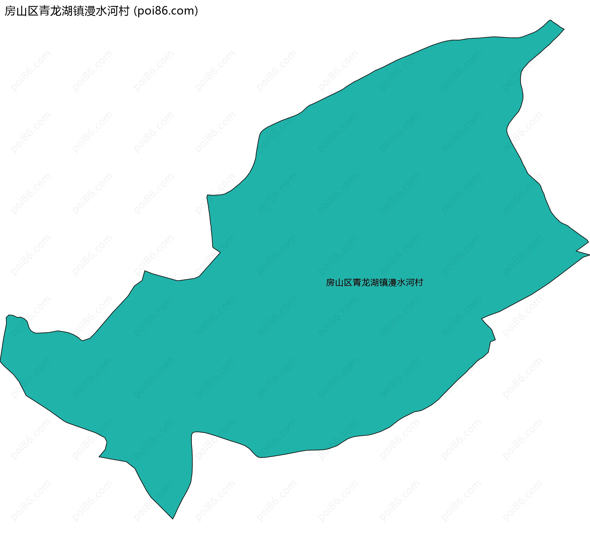 房山区青龙湖镇漫水河村边界地图