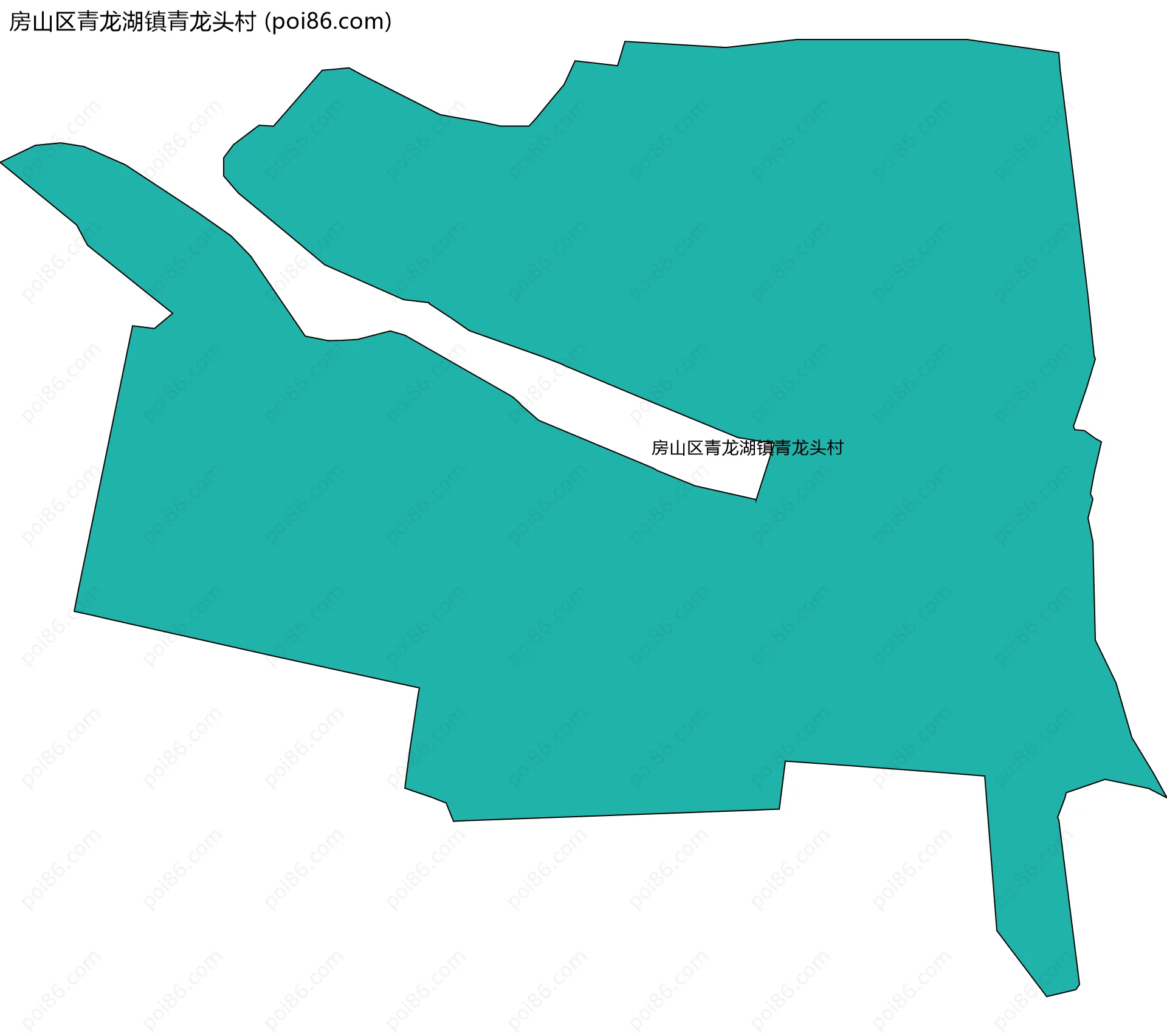 房山区青龙湖镇青龙头村边界地图