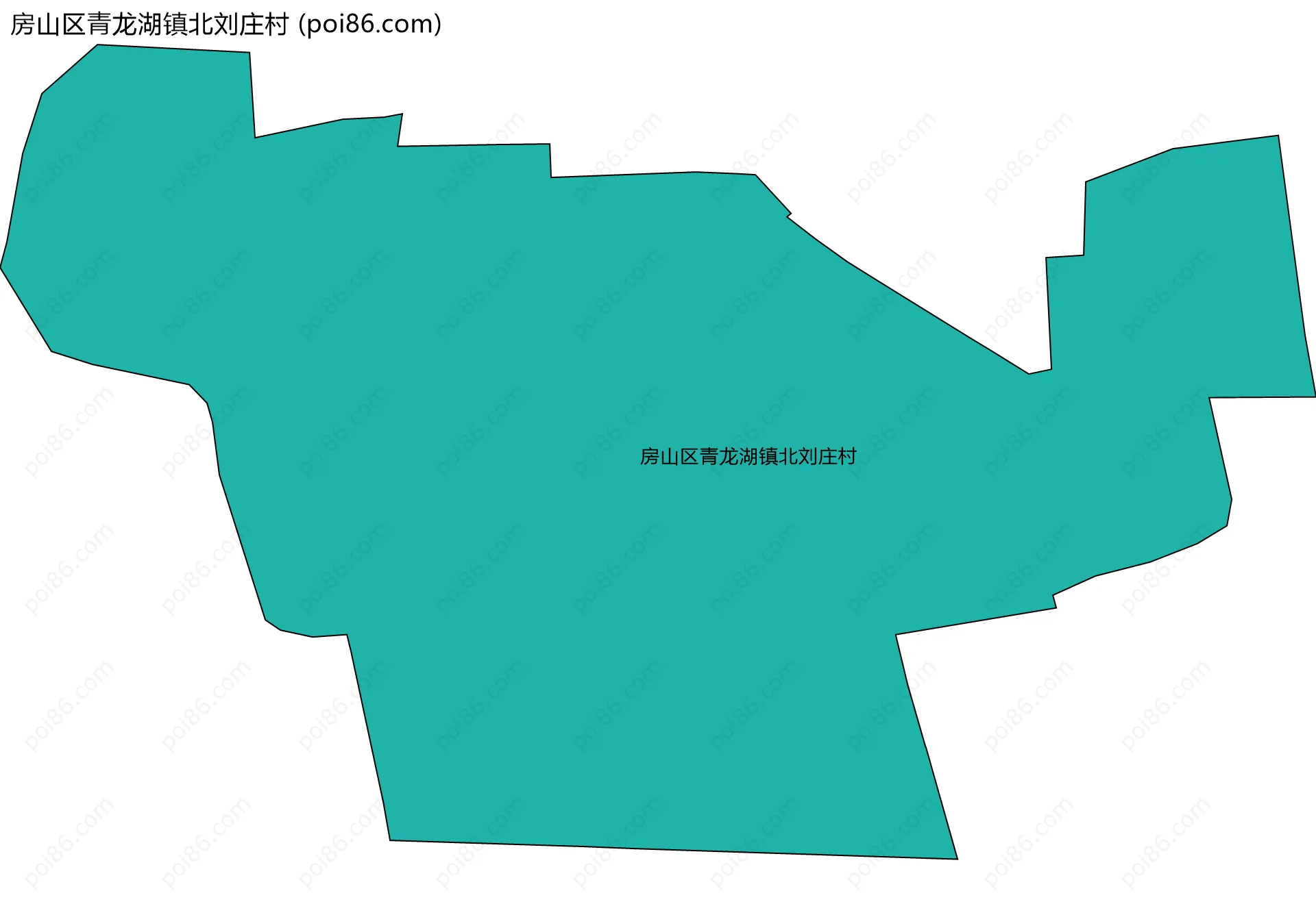 房山区青龙湖镇北刘庄村边界地图