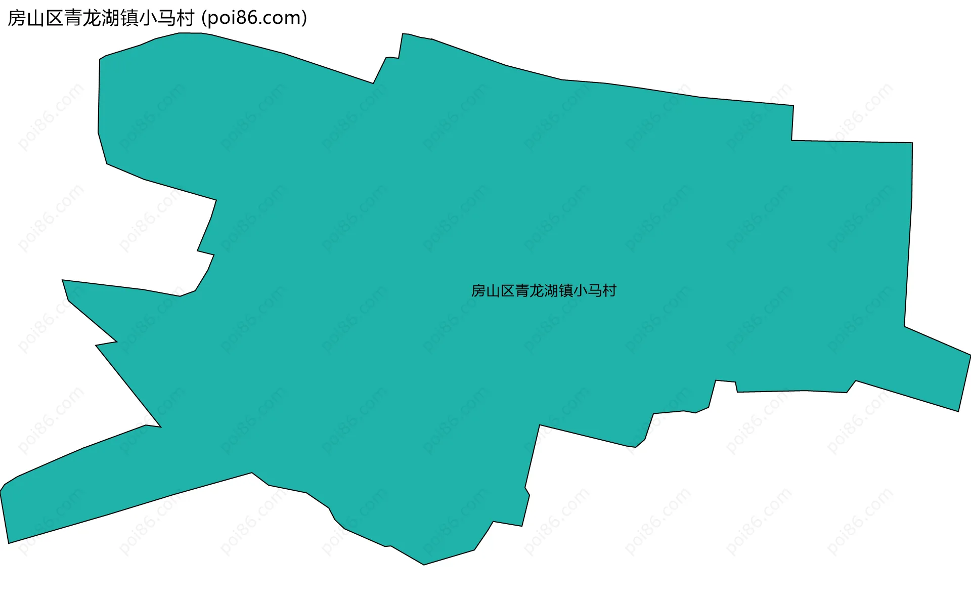 房山区青龙湖镇小马村边界地图